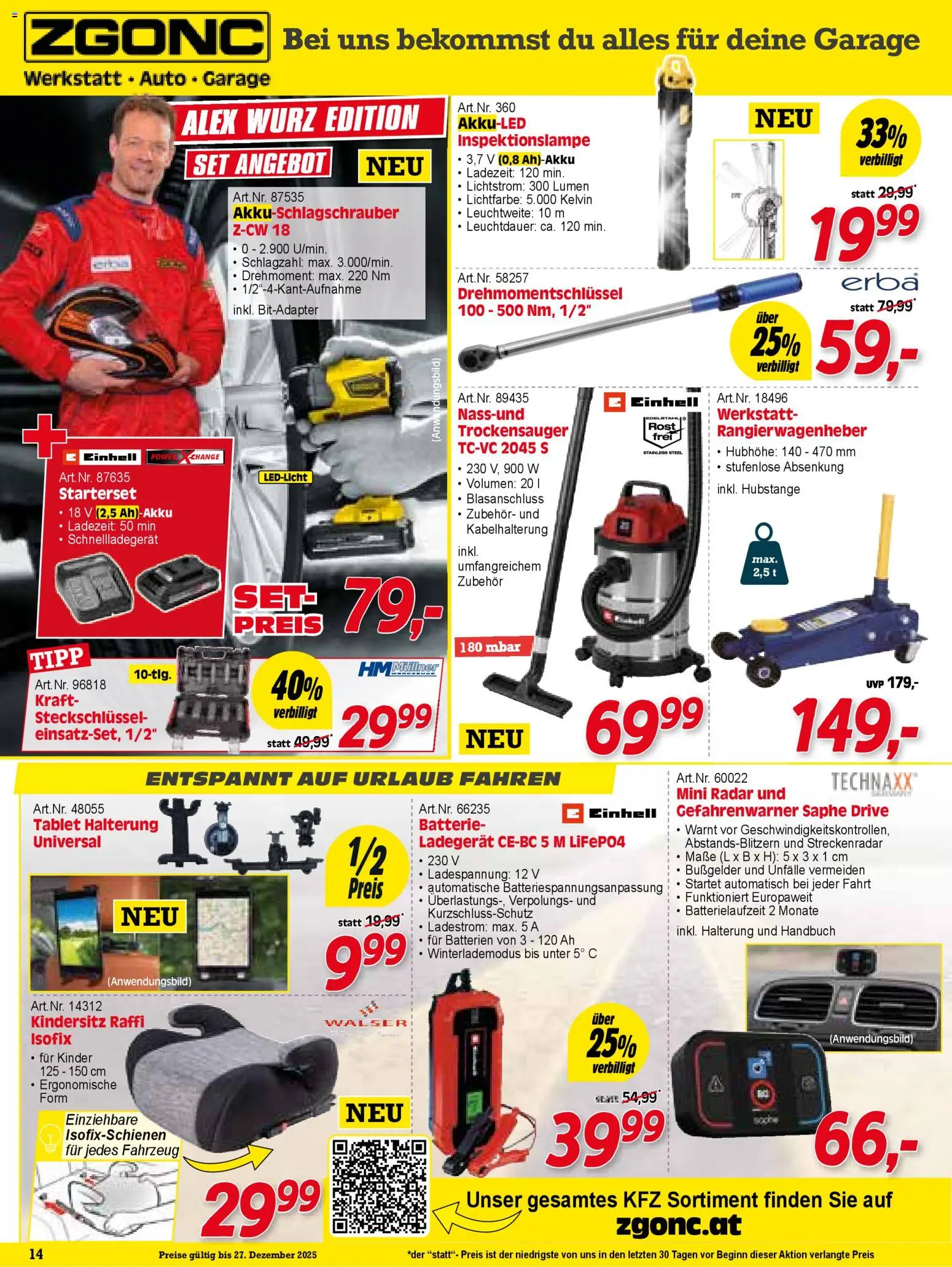 Zgonc - Flugblatt Dezember I 2025 gültig ab 01.12.2025 | Seite: 14 | Produkte: Batterie