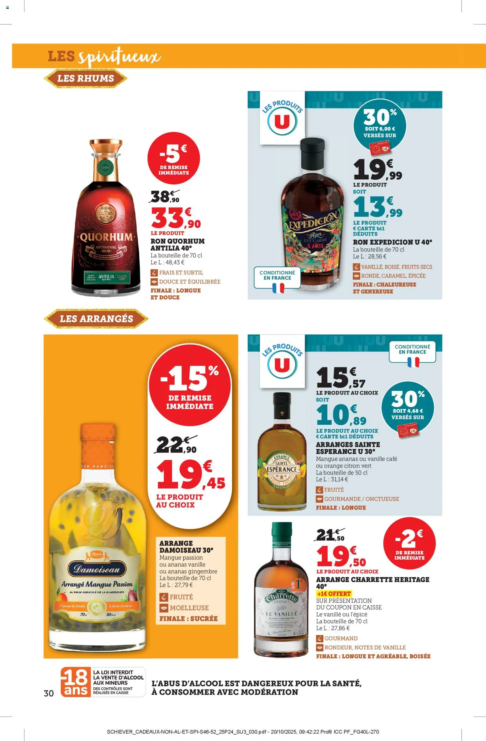 {H1} | Page: 30 | Produits: Mangue, Orange, Base, Rhum