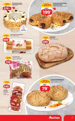Auchan akciós ujság - amely érvényes a következő dátumtól: 24.07.2025 | Oldal: 7 | Termékek: Császárzsemle, Kifli, Kalács, Roló