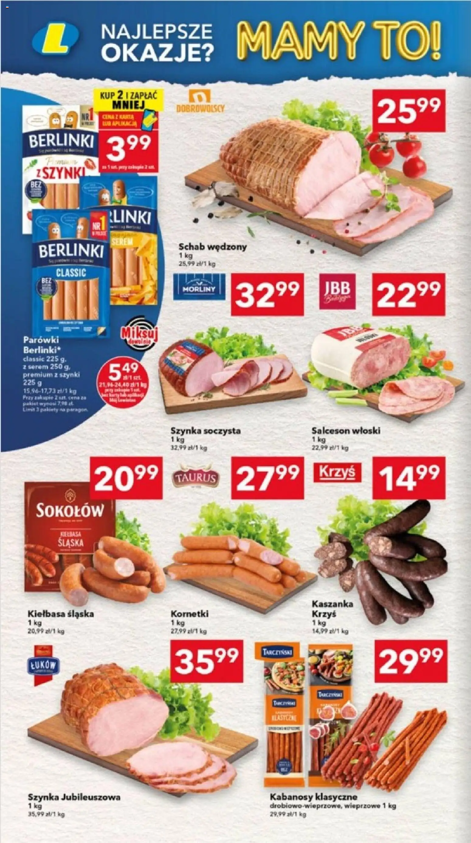 Lewiatan gazetka - Lublin od 09.04.2026 | Strona: 2 | Produkty: Kiełbasa, Karta, Kabanosy, Szynka