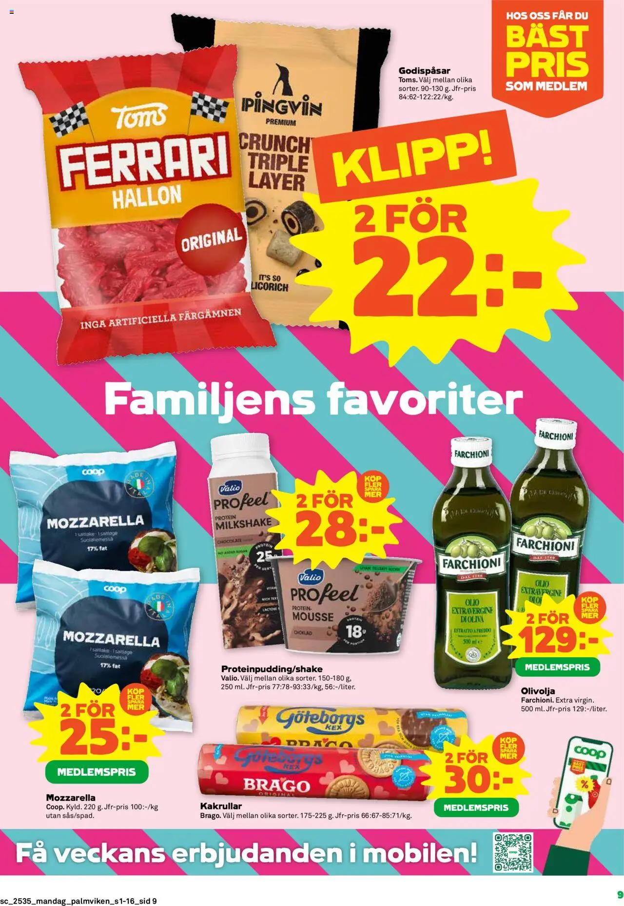 Stora Coop reklamblad aktuell från 25.08.2025 | Sida: 9 | Produkter: Mousse, Olivolja, Hallon