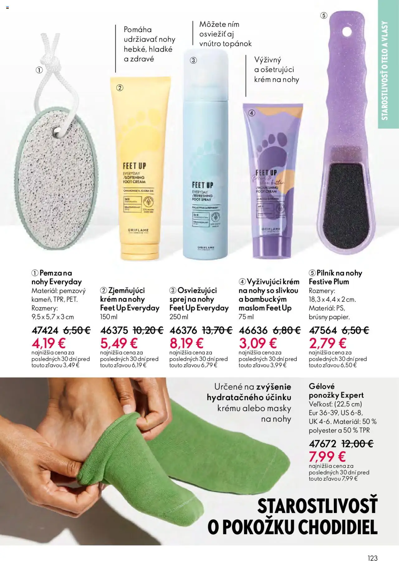 Nové Oriflame akcie – leták je platný od 22.10.2025 | Strana: 123 | Produkty: Ponožky, Krém