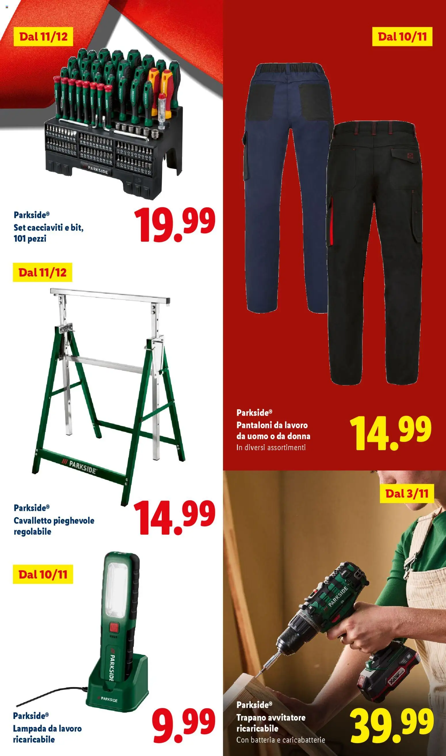 Volantino Lidl del 24.10.2025 | Pagina: 89 | Prodotti: Avvitatore, Trapano, Batteria, Lampada
