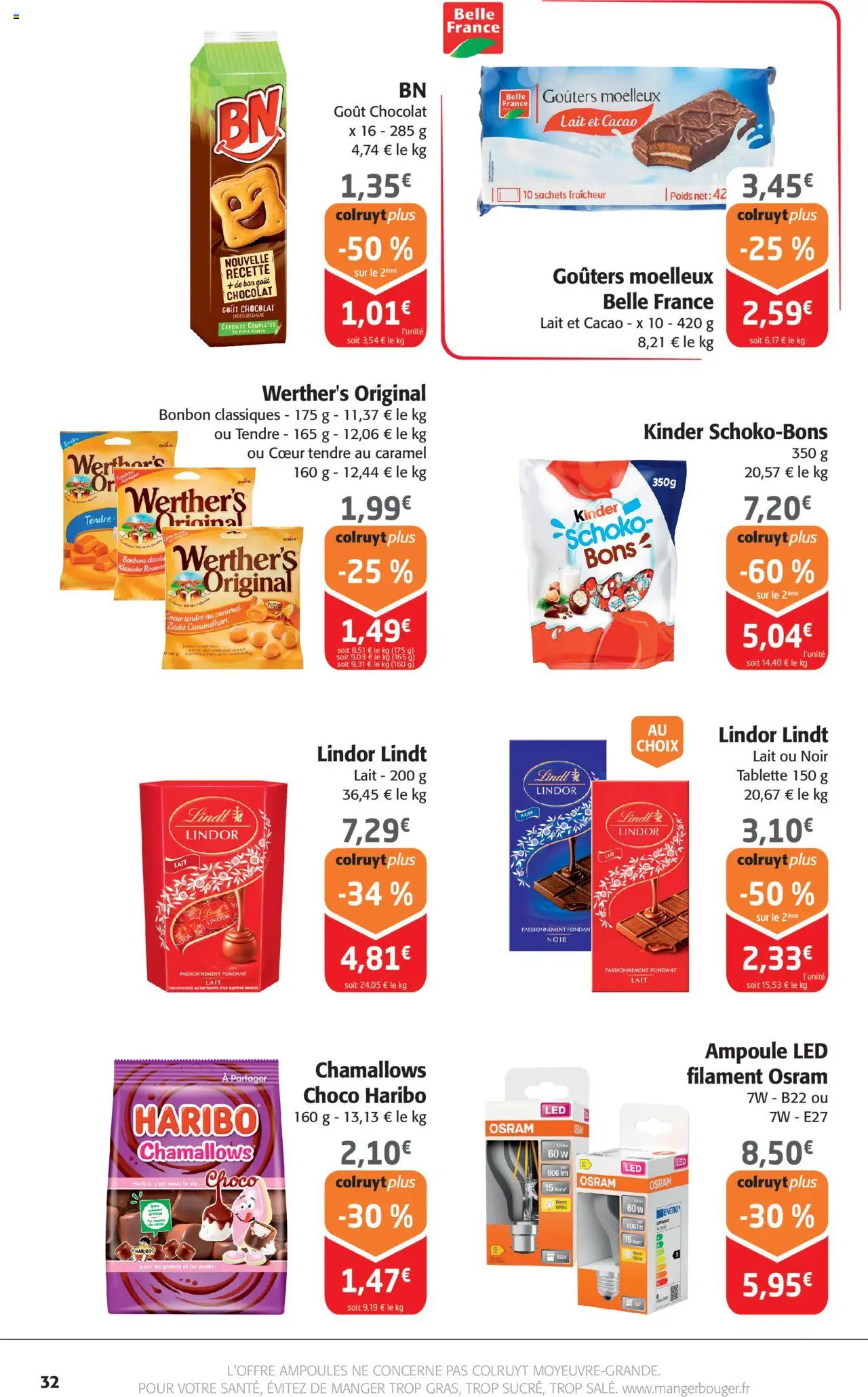 {H1} | Page: 32 | Produits: Tablette, Poids, Lait, Lindt