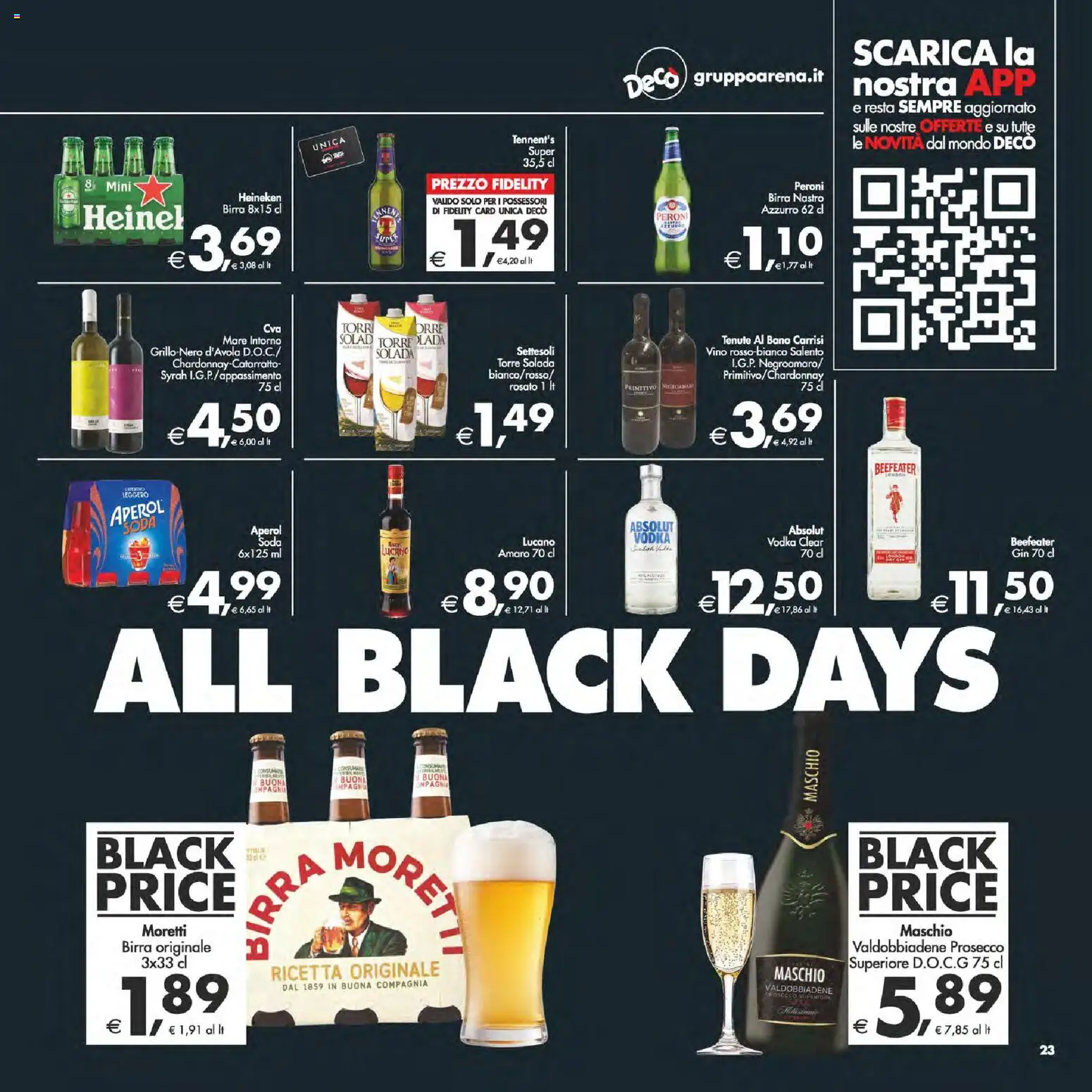 Volantino Decò del 25.11.2025 | Pagina: 27 | Prodotti: Tennent's, Birra, Vodka, Aperol