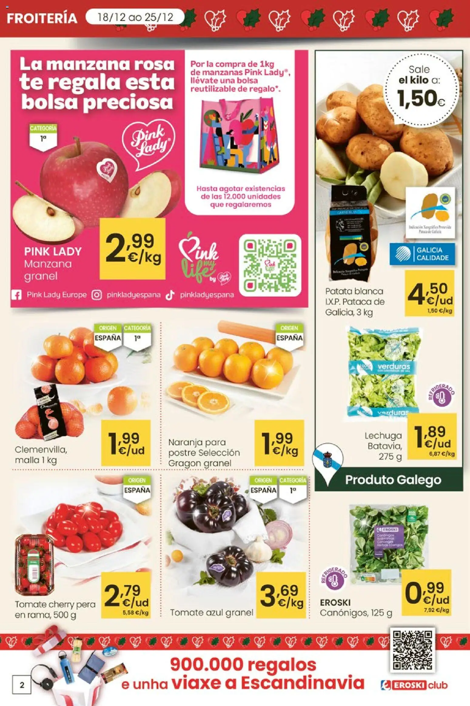 Eroski - Navidad  │ válido desde el 18.12.2025 | Página: 2 | Productos: Manzanas, Manzana, Té, Bolsa