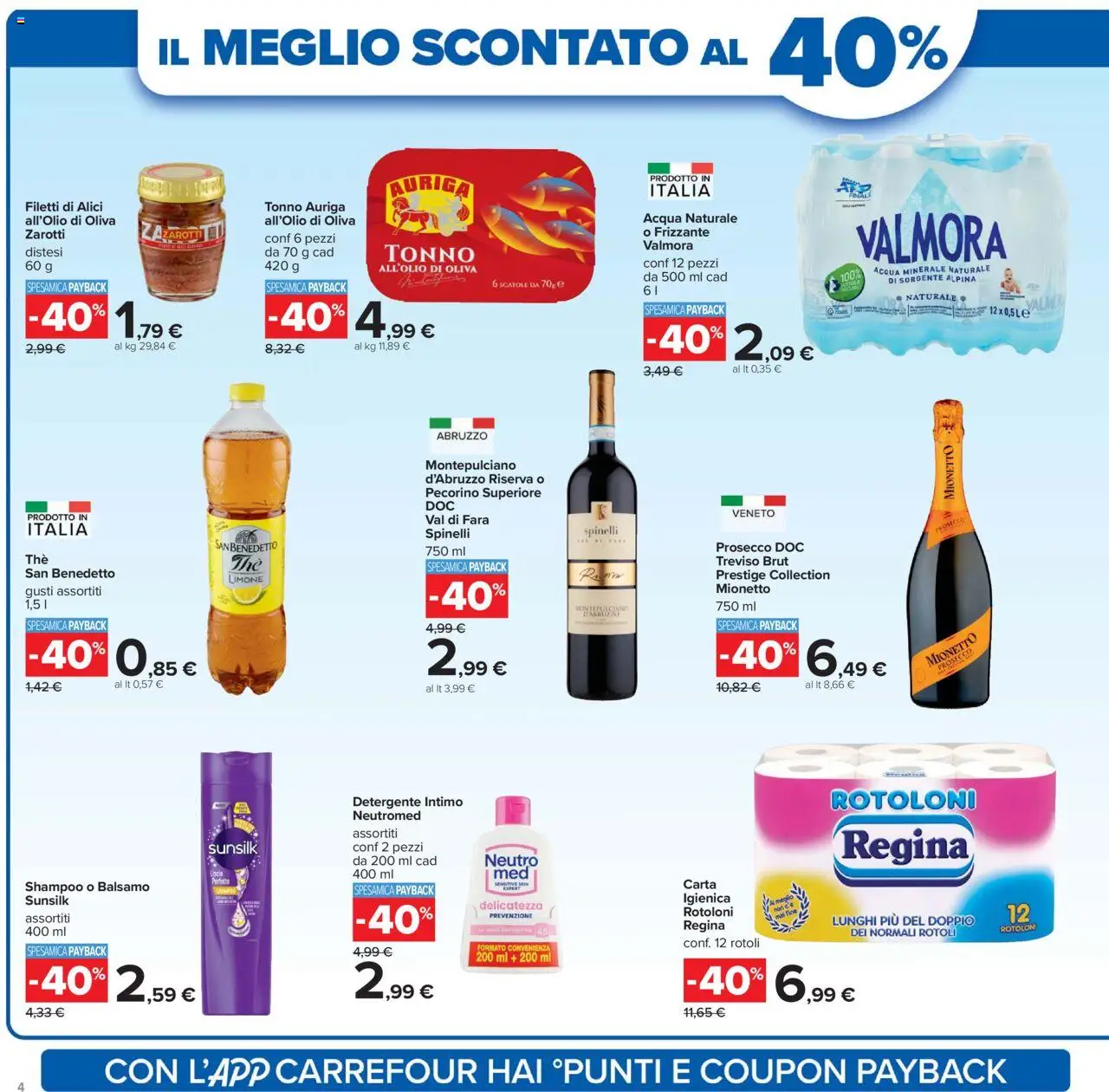 Volantino Carrefour del 26.09.2025 | Pagina: 4 | Prodotti: Balsamo, Detergente, Prosecco, Limone