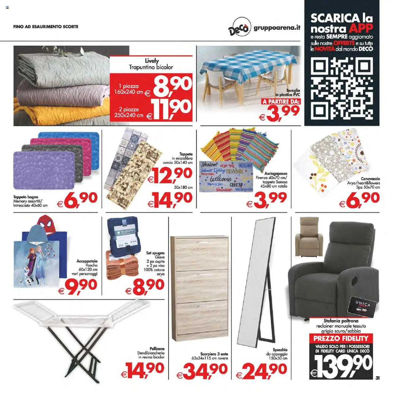Volantino Decò del 03.10.2025 | Pagina: 39 | Prodotti: Stendibiancheria, Tovaglia, Bagno, Specchio