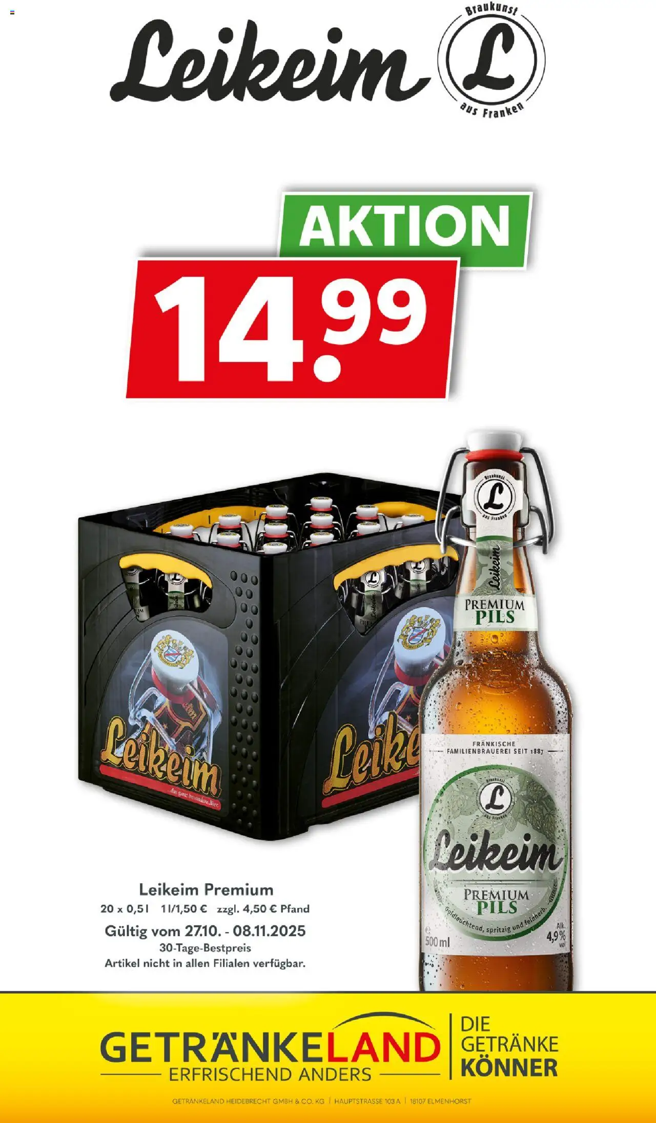 Getränkeland Prospekt 	 – gültig ab 27.10.2025 | Seite: 7 | Produkte: Pils