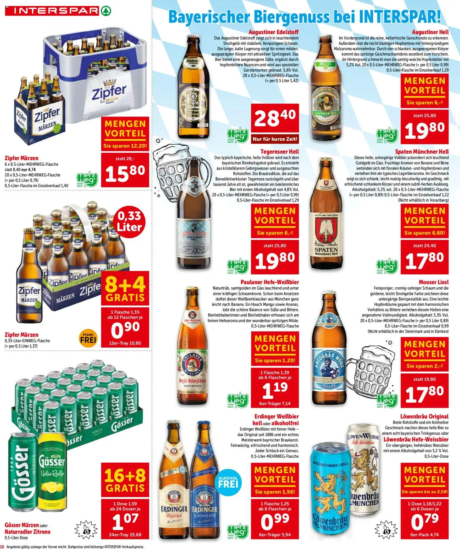 Interspar Flugblatt - Salzburg gültig ab 16.04.2026 | Seite: 11 | Produkte: Zitrone, Mango, Birne, Bier