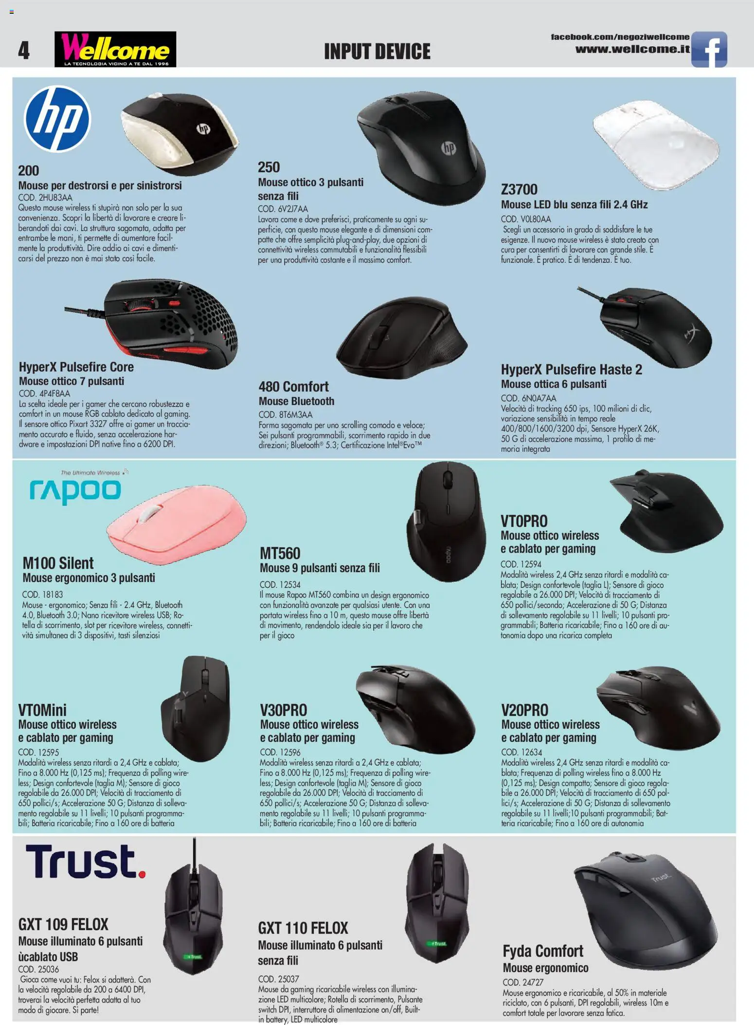 Volantino Wellcome del 23.12.2025 | Pagina: 4 | Prodotti: The, Mouse, USB, Batteria