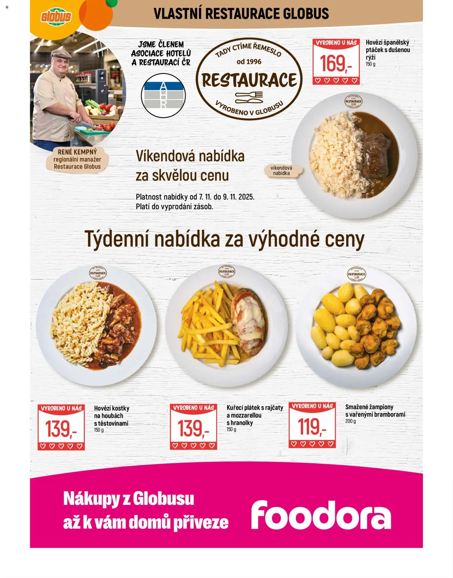 Globus leták - Liberec od 05.11.2025 | Strana: 7 | Produkty: Žampiony, Hovězí, Hranolky, Kostky