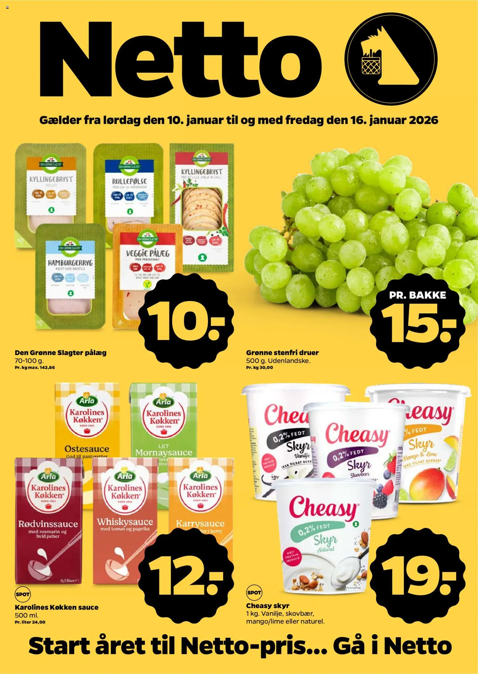 Netto tilbudsavis – gyldig fra 10.01.2026 | Side: 1 | Produkter: Mango, Karry, Pålæg, Peber