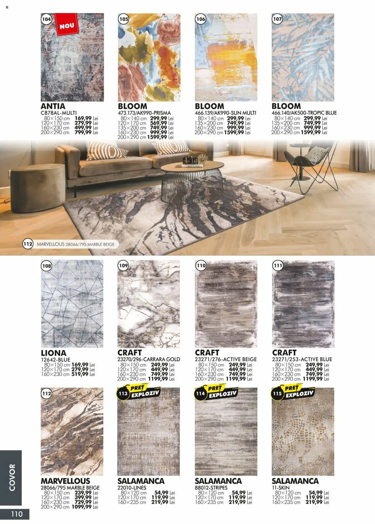Noul catalog Diego – valabil de la 01.04.2024 | Pagină: 110 | Produse: Covor