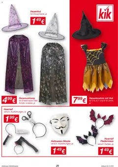 Kik Prospekt aktuell ab 06.10.2025 gültig | Seite: 29 | Produkte: Hut, Maske