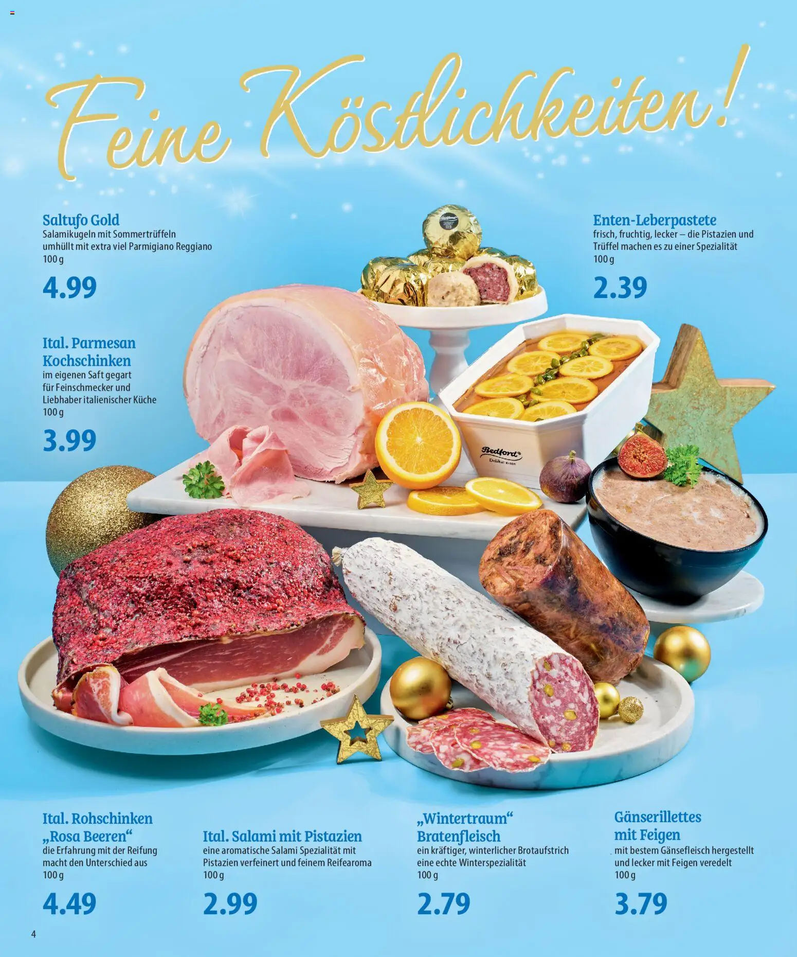 Famila Frohes Festessen – gültig ab 15.12.2025 | Seite: 4 | Produkte: Küche, Pistazien, Salami, Saft