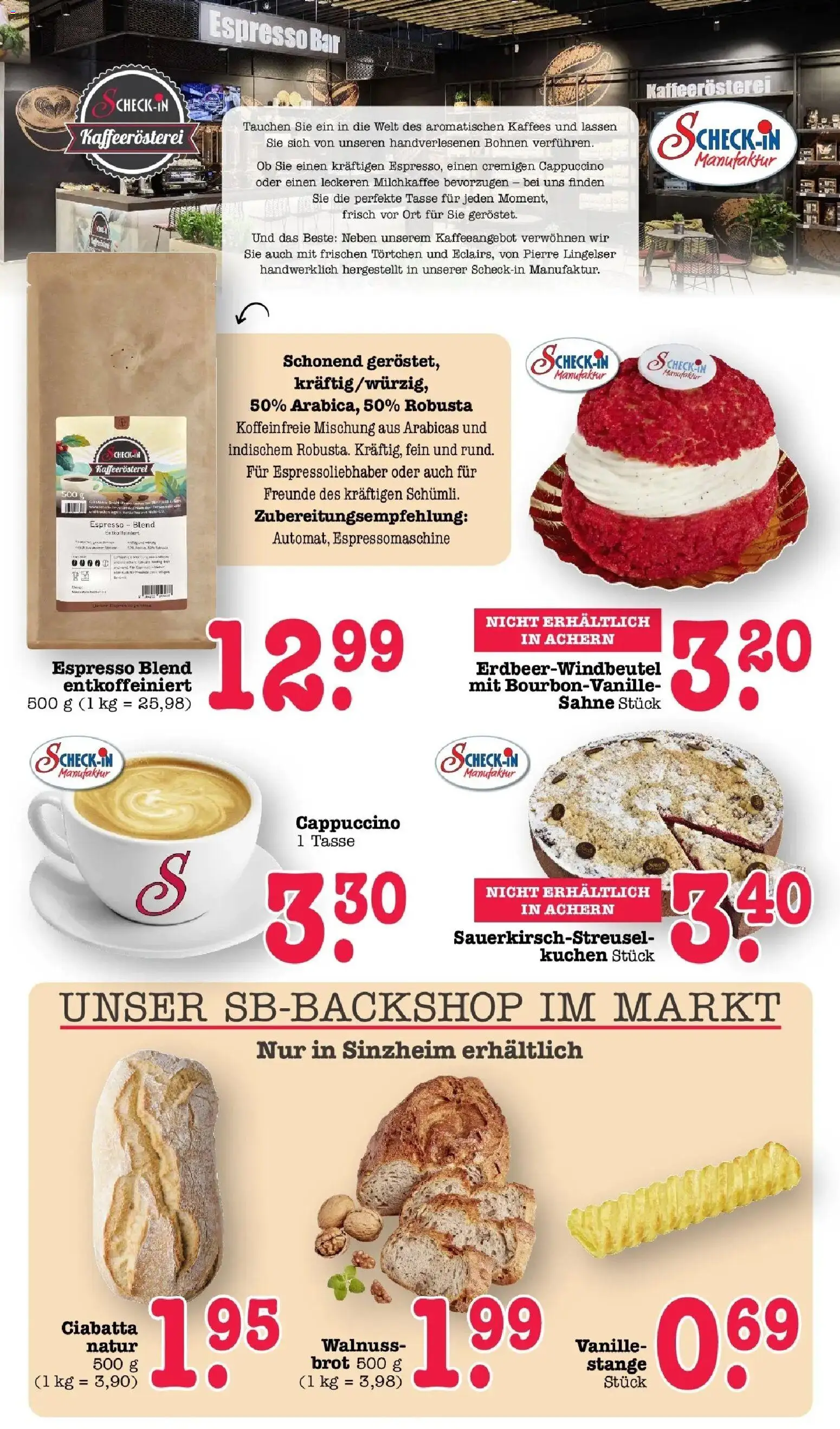 E center Prospekt Kuppenheim-Oberndorf	 – gültig ab 05.04.2026 | Seite: 74 | Produkte: Brot, Kuchen, Sahne