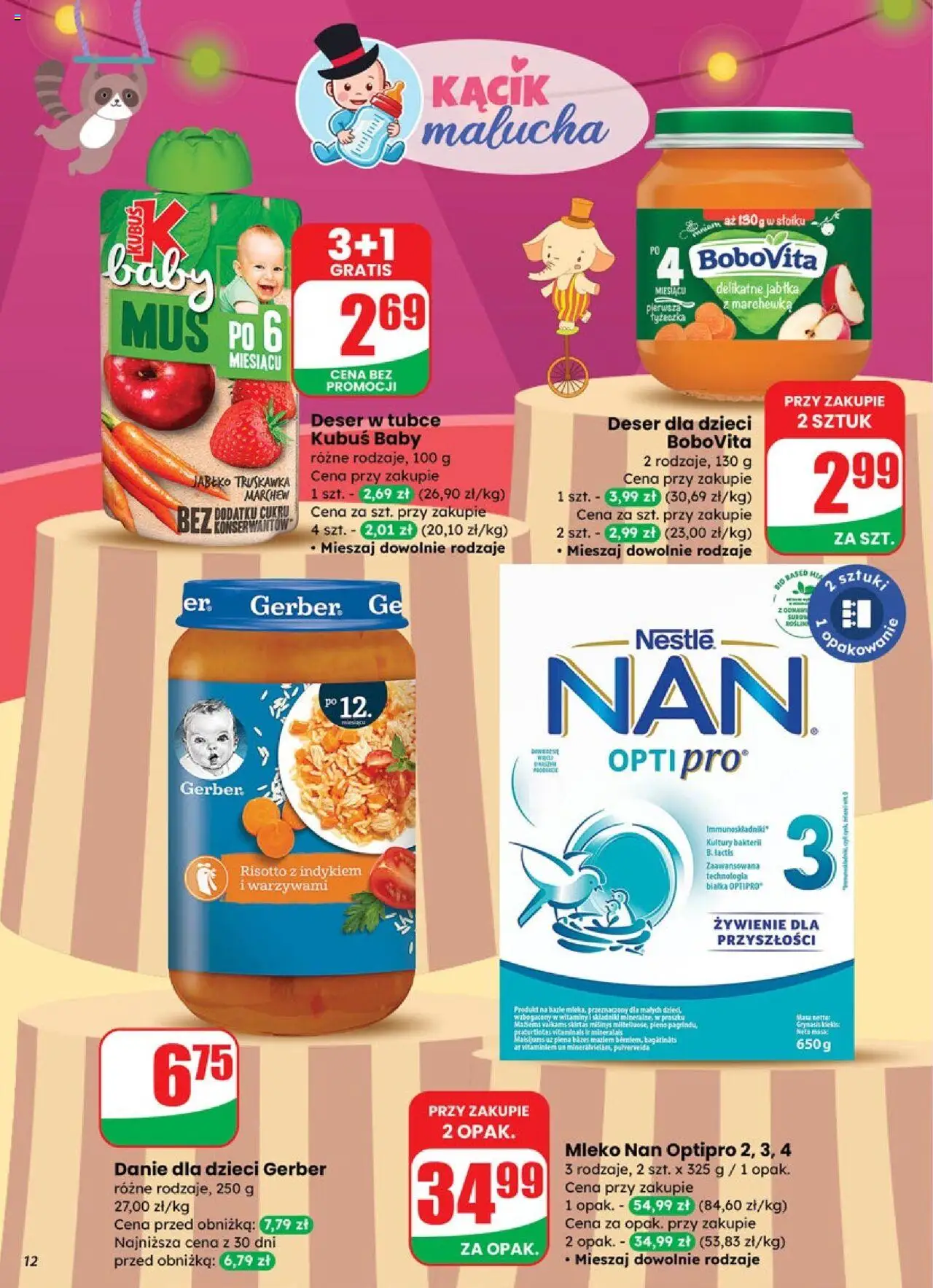 Dino Gazetka od 01.10.2025 | Strona: 12 | Produkty: Mleko nan, Mleko, Jabłka, Marchewka