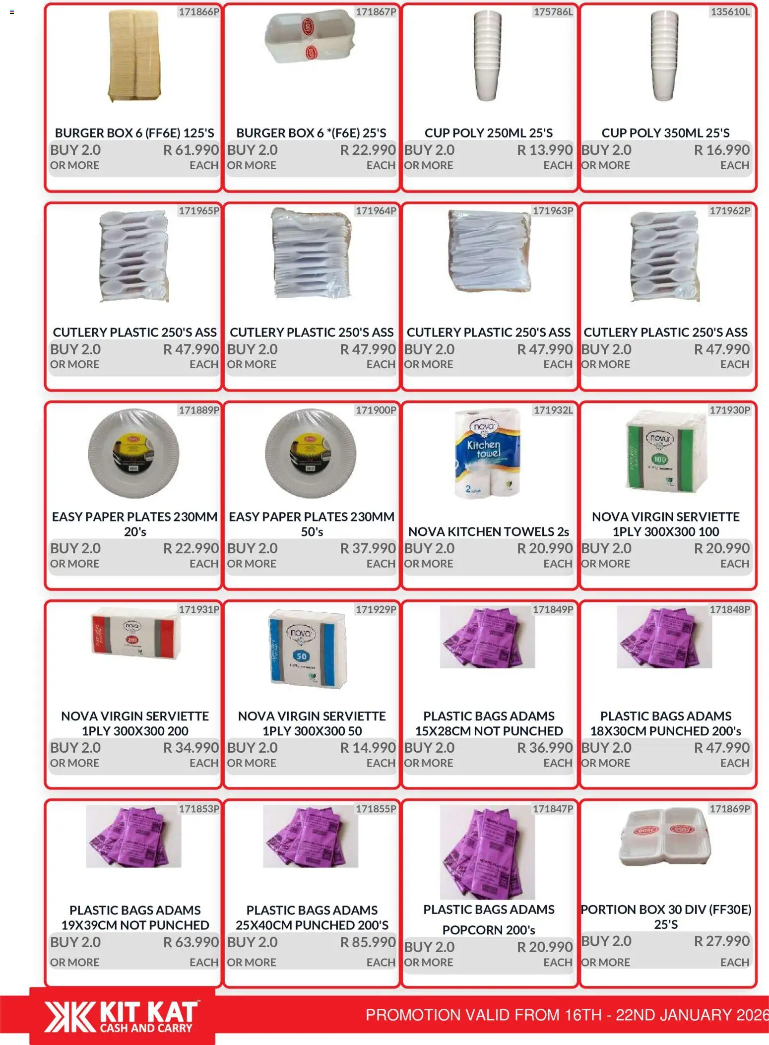 New KIT KAT Cash & Carry catalogue – valid from 16.01.2026 | Page: 36 | Products: Box, Popcorn, Paper, Paper plates
