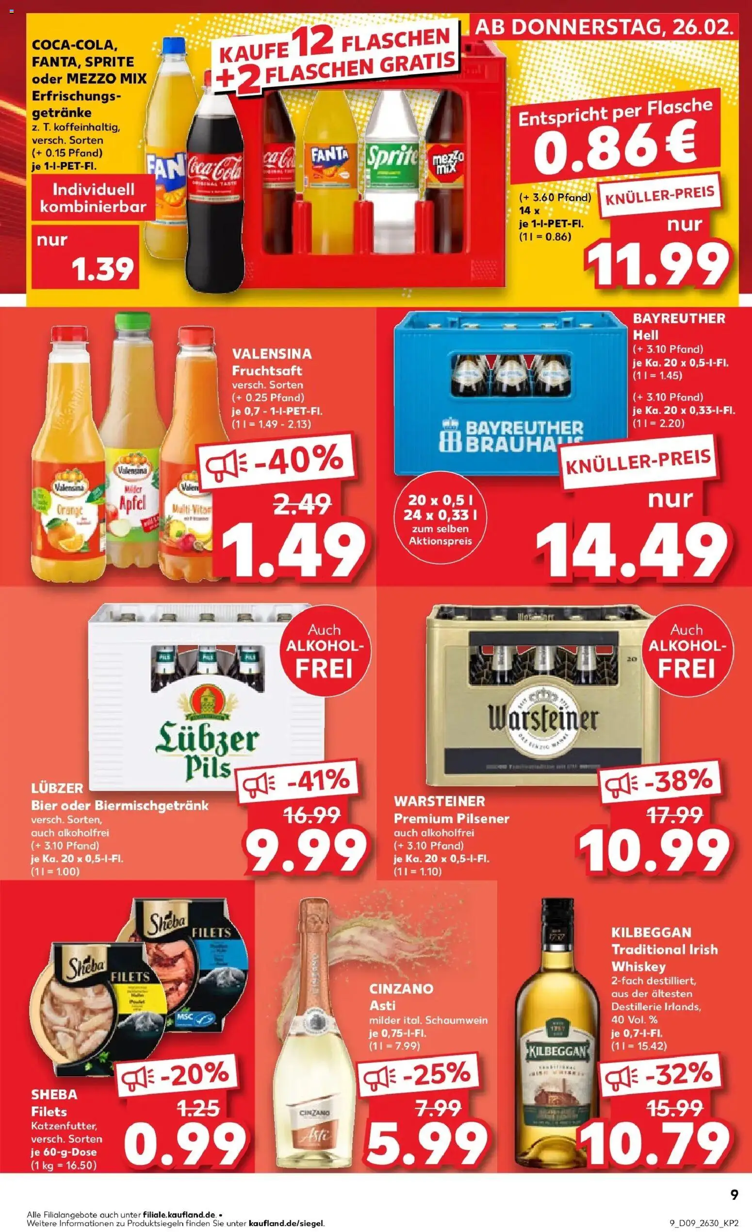 Kaufland prospekt Leipzig	 – gültig ab 26.02.2026 | Seite: 9 | Produkte: Fanta, Sprite, Cola, Warsteiner