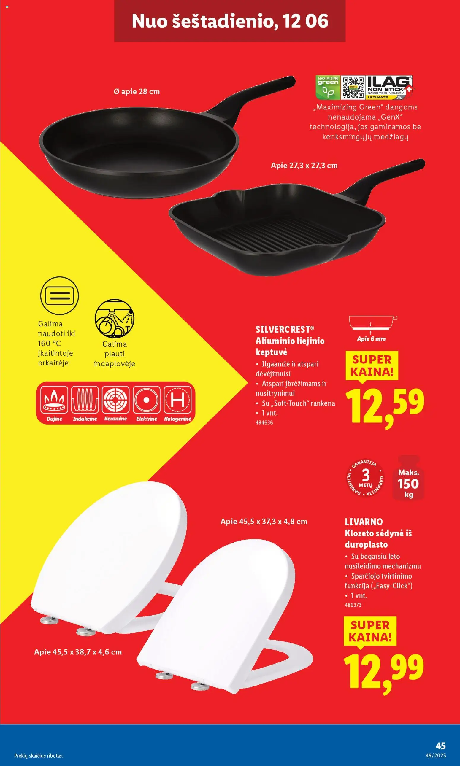 LIDL akcijos nuo 01.12.2025 | Puslapis: 45 | Prekių: Keptuvė