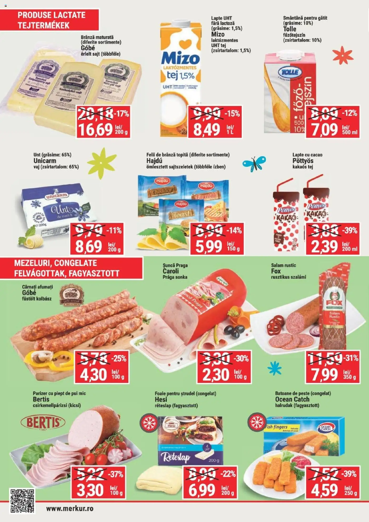 Noul catalog Merkur – valabil de la 26.02.2026 | Pagină: 2 | Produse: Hacıyatmaz Kedi Oyuncağı, Ștrudel, Salam, Pește