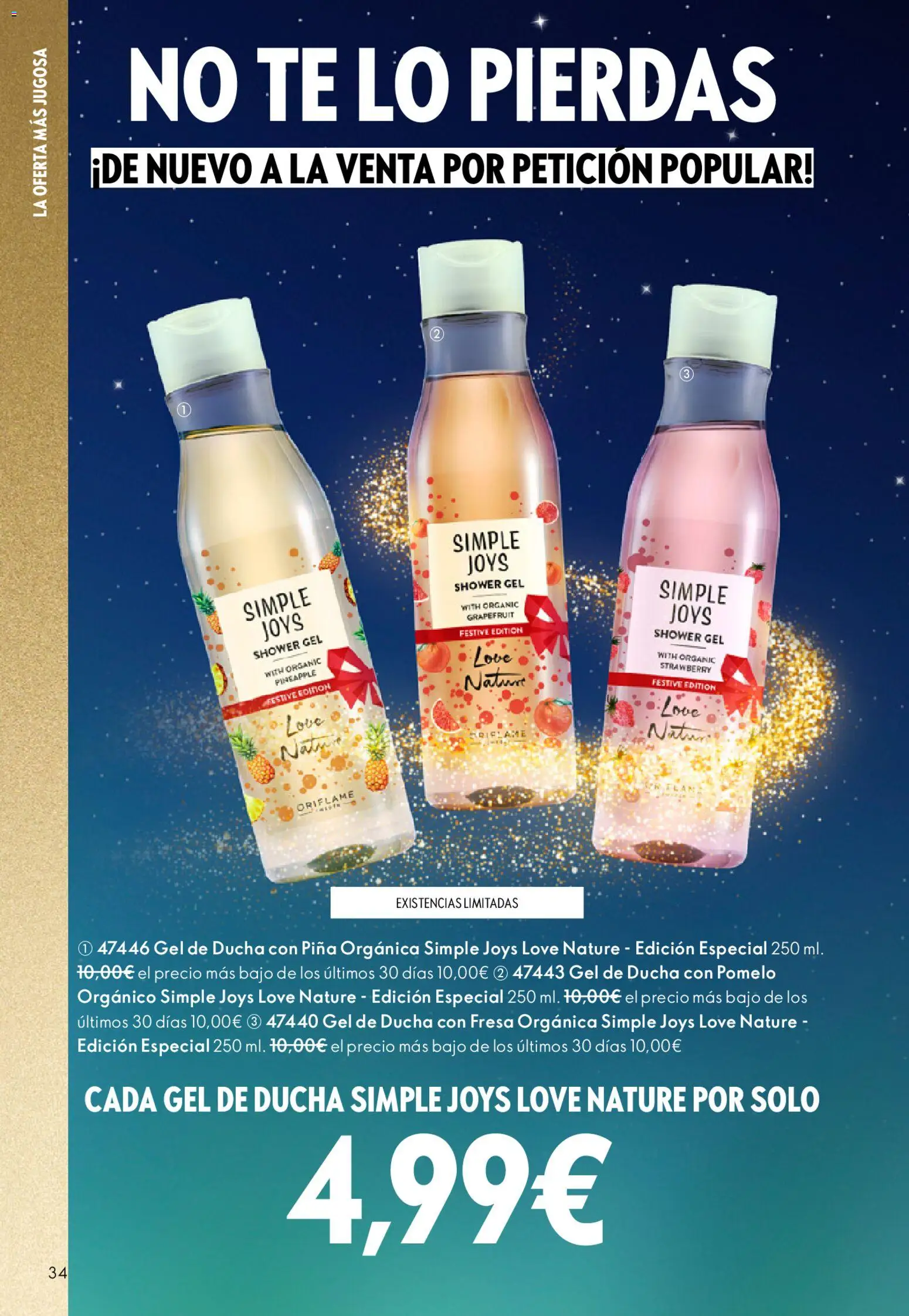 Oriflame - Catálogo Campaña 16 │ válido desde el 19.11.2025 | Página: 34 | Productos: Gel de ducha, Piña, Té, Ducha
