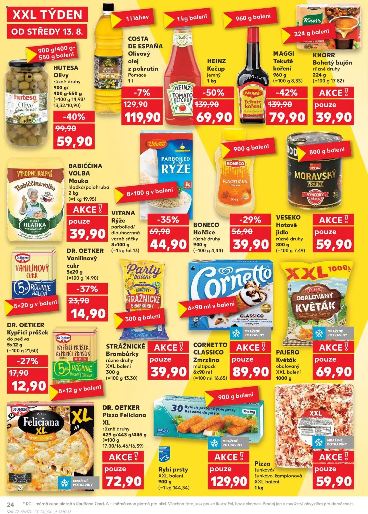 Kaufland leták - Ostrava od 13.08.2025 | Strana: 24 | Produkty: Knorr, Olivy, Potraviny, Láhev