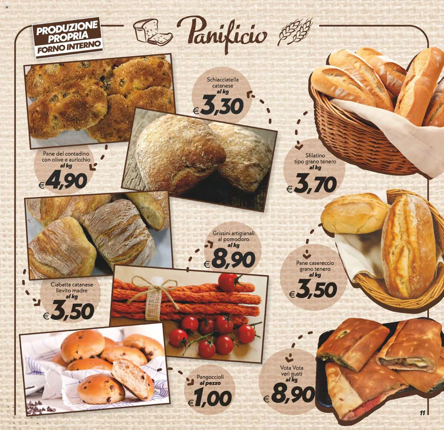 Volantino SuperConveniente del 27.12.2025 | Pagina: 11 | Prodotti: Pane, Pomodoro, Olive, Forno