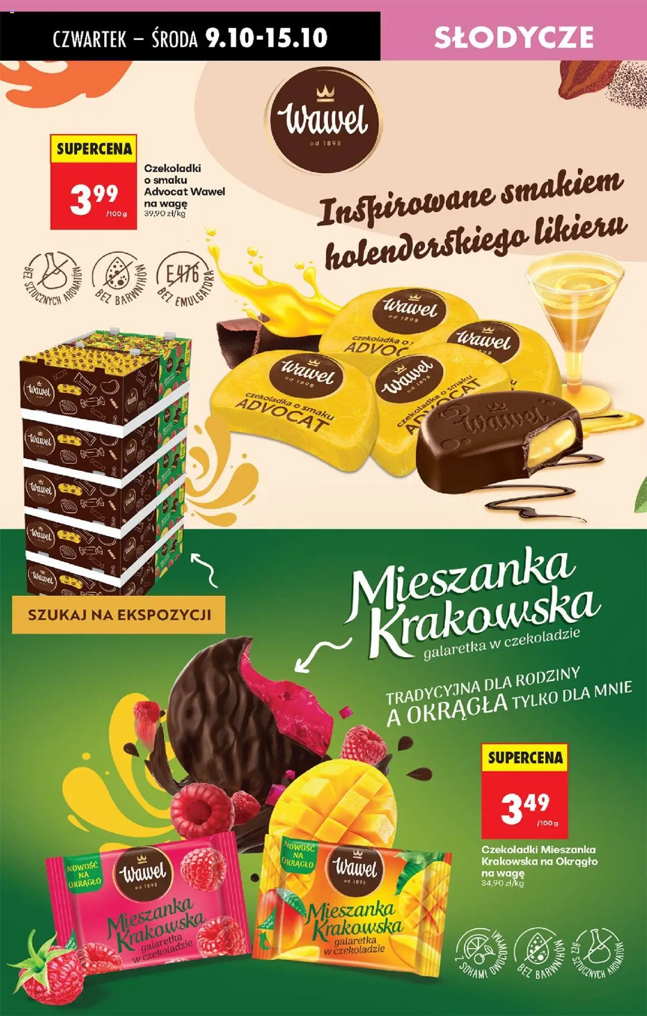 Biedronka gazetka - Oferta w tym tygodniu od 09.10.2025 | Strona: 60 | Produkty: Słodycze, Czekoladki, Galaretka, Mieszanka krakowska