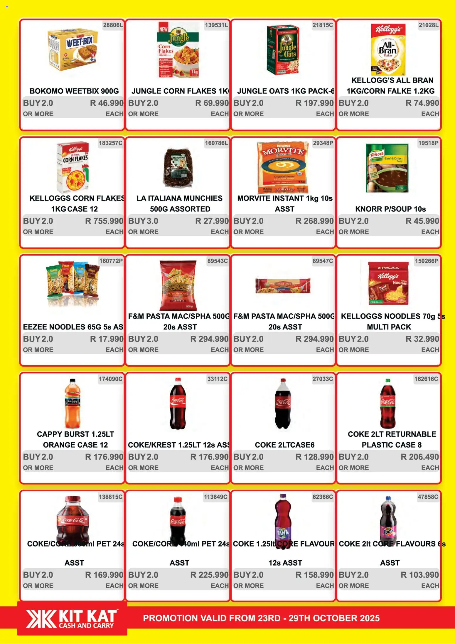 New KIT KAT Cash & Carry catalogue – valid from 23.10.2025 | Page: 5 | Products: Case, Coke, Noodles, Fanta