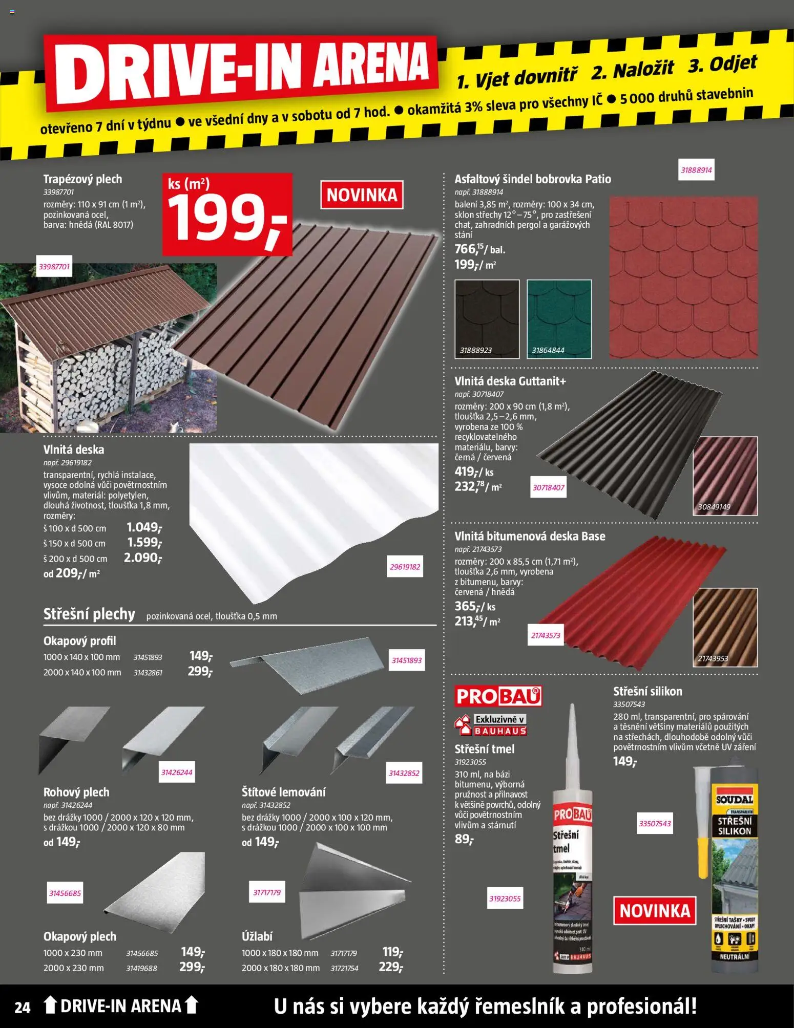 Bauhaus leták od 06.03.2026 | Strana: 24 | Produkty: Plech, Tašky, Silikon, Barvy