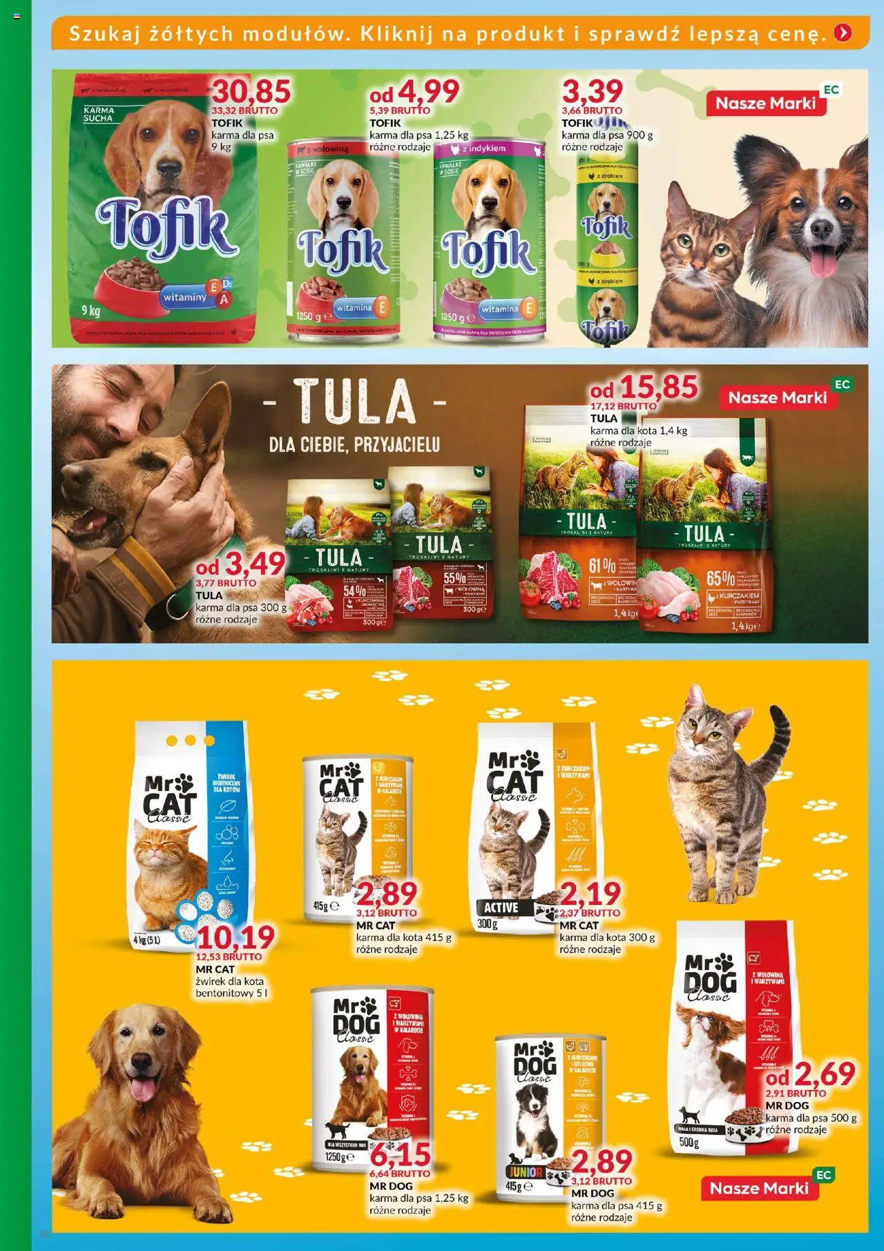 Eurocash Gazetka - Katalog Artykułów Spożywczych od 21.09.2025 | Strona: 58 | Produkty: Żwirek dla kota, Karma dla kota, Wołowina, Warzywa