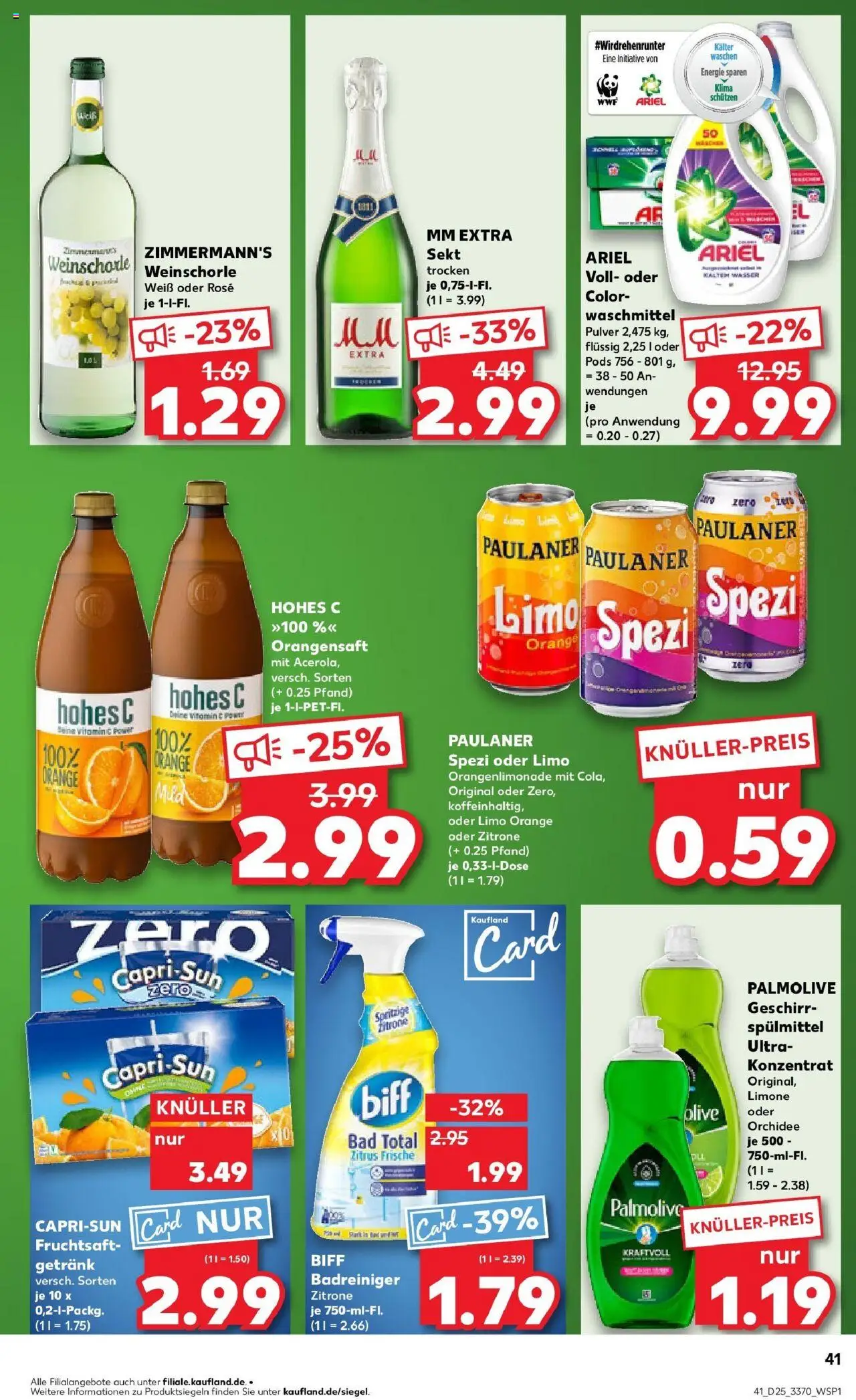 Kaufland prospekt Schwerin	 - gültig ab dem 22.06.2025 | Seite: 2 | Produkte: Ariel, Orchidee, Paulaner spezi, Paulaner
