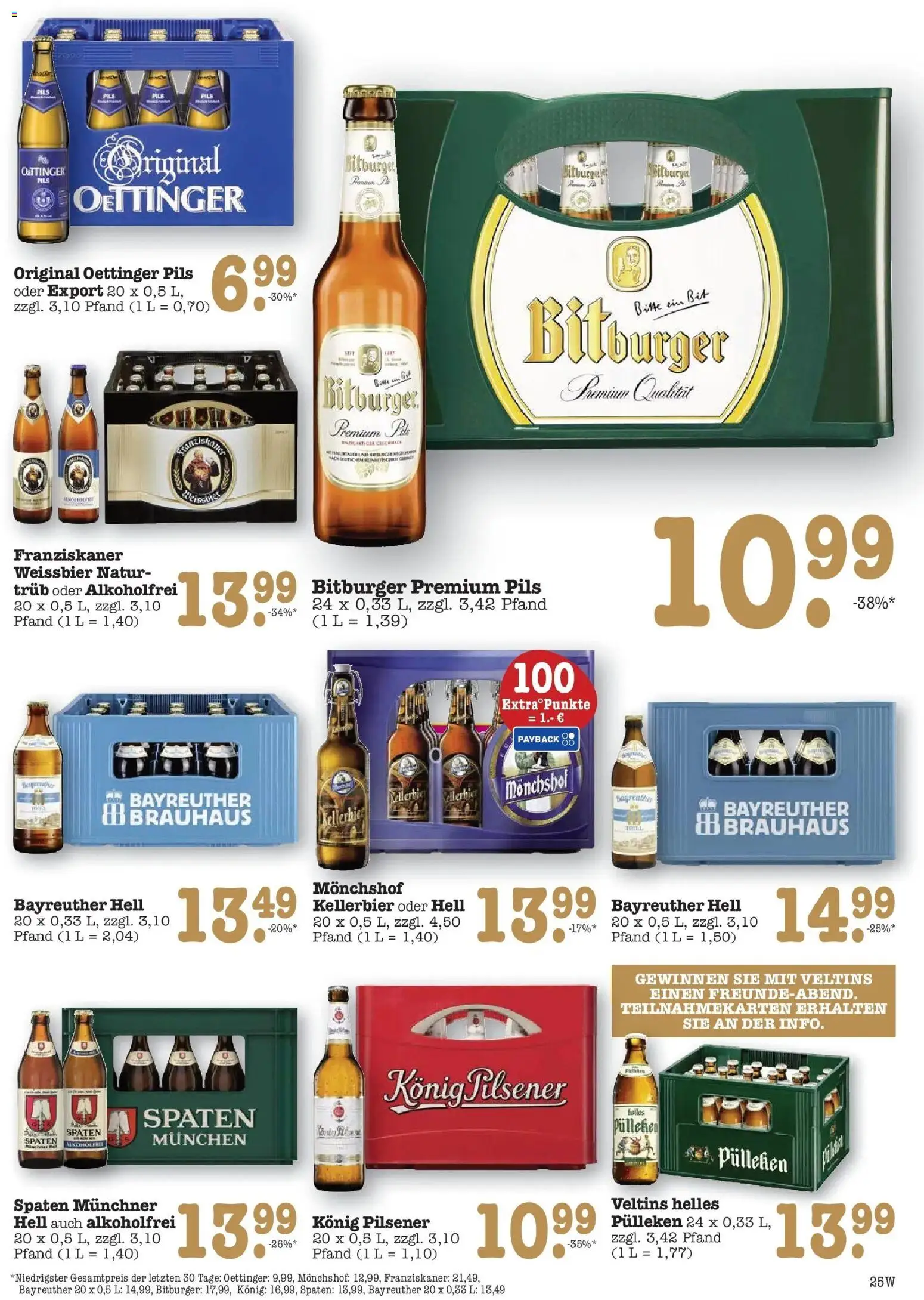 Edeka prospekt Offenbach	 – gültig ab 08.12.2025 | Seite: 25 | Produkte: Franziskaner, Konig pilsener, Weißbier, Pils