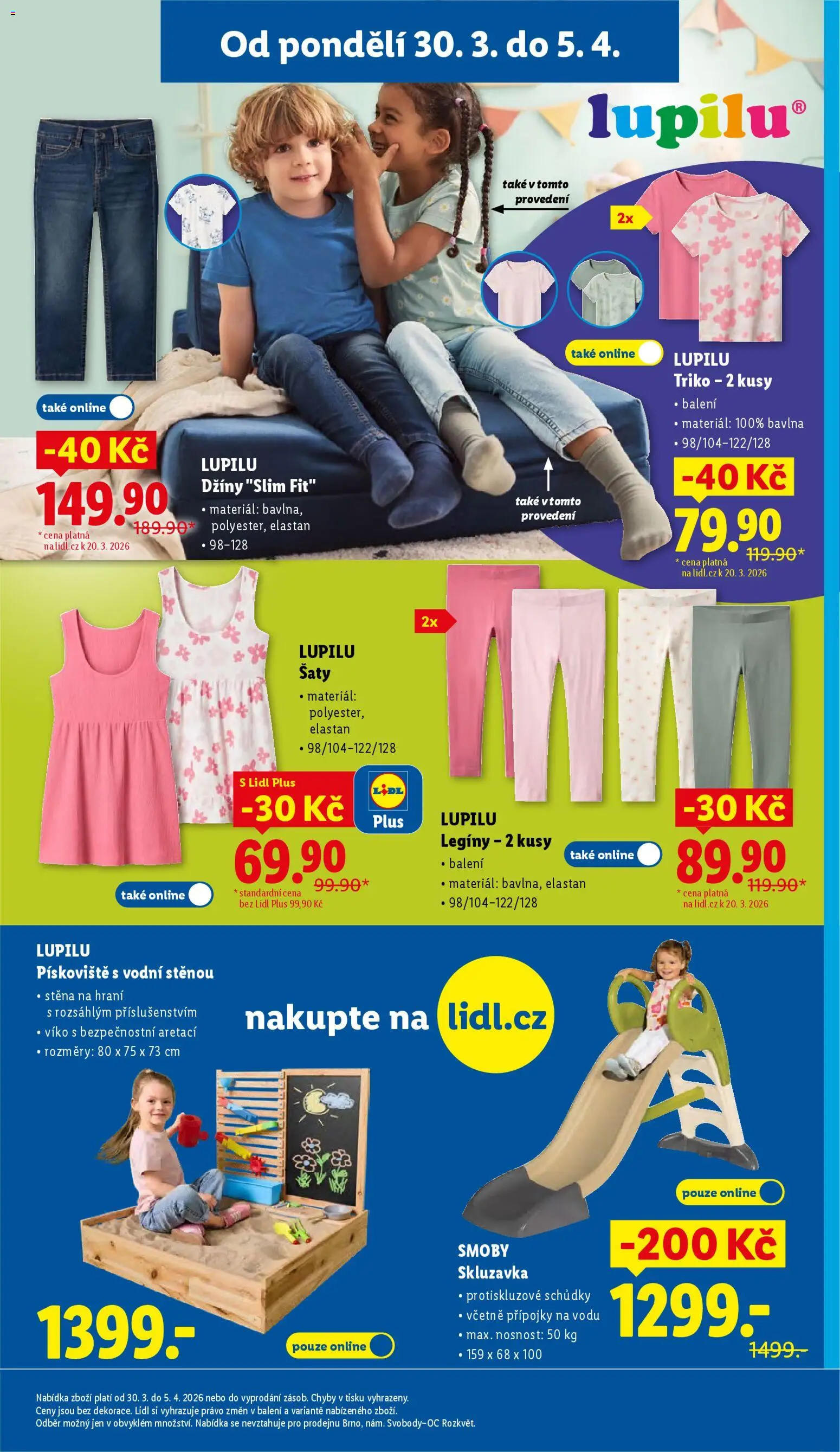 Lidl leták od 30.03.2026 | Strana: 35 | Produkty: Šaty, Skluzavka, Legíny, Pískoviště