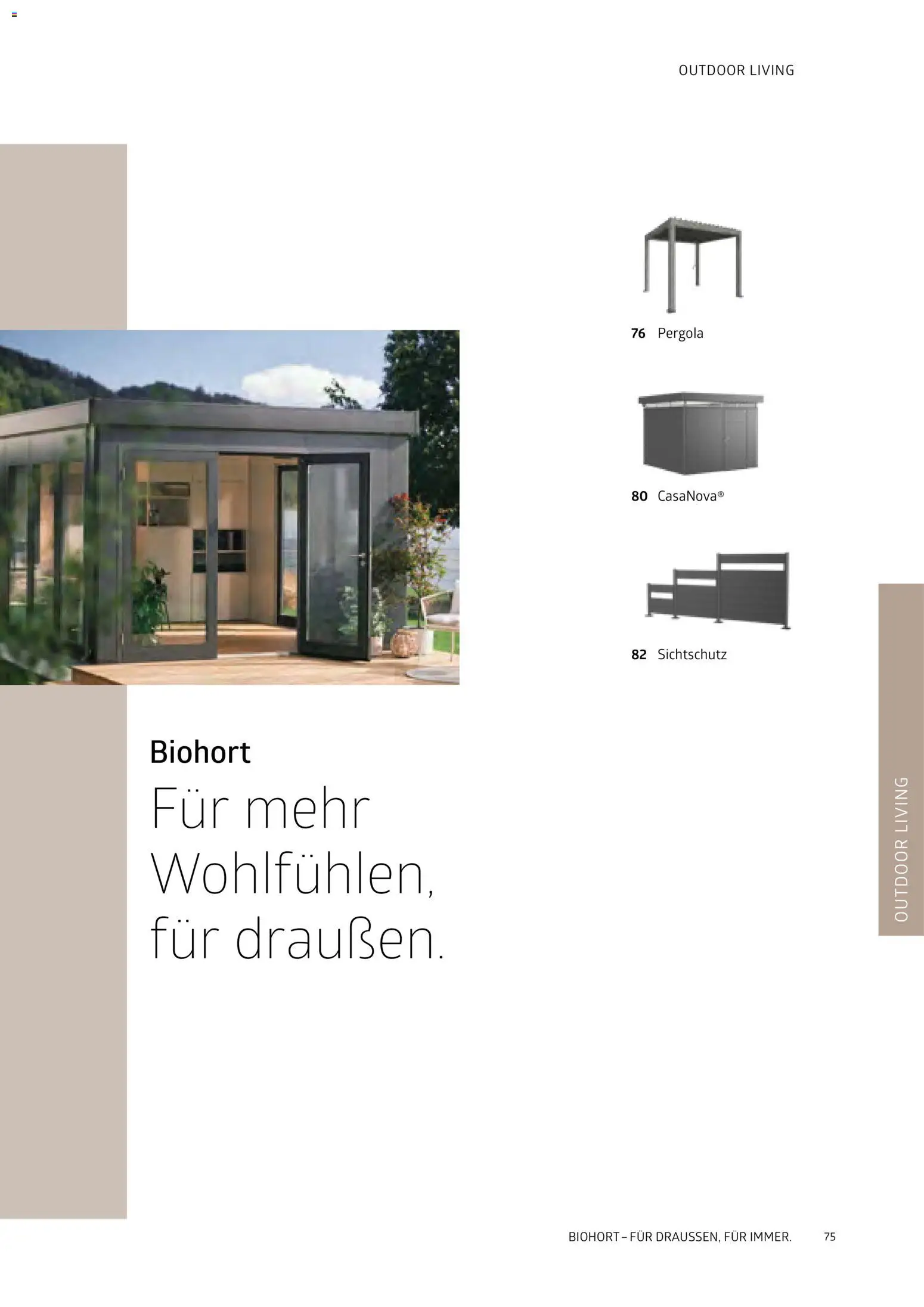 Dehner Biohort – Metall für Garten & Terrasse – gültig ab 01.01.2026 | Seite: 75