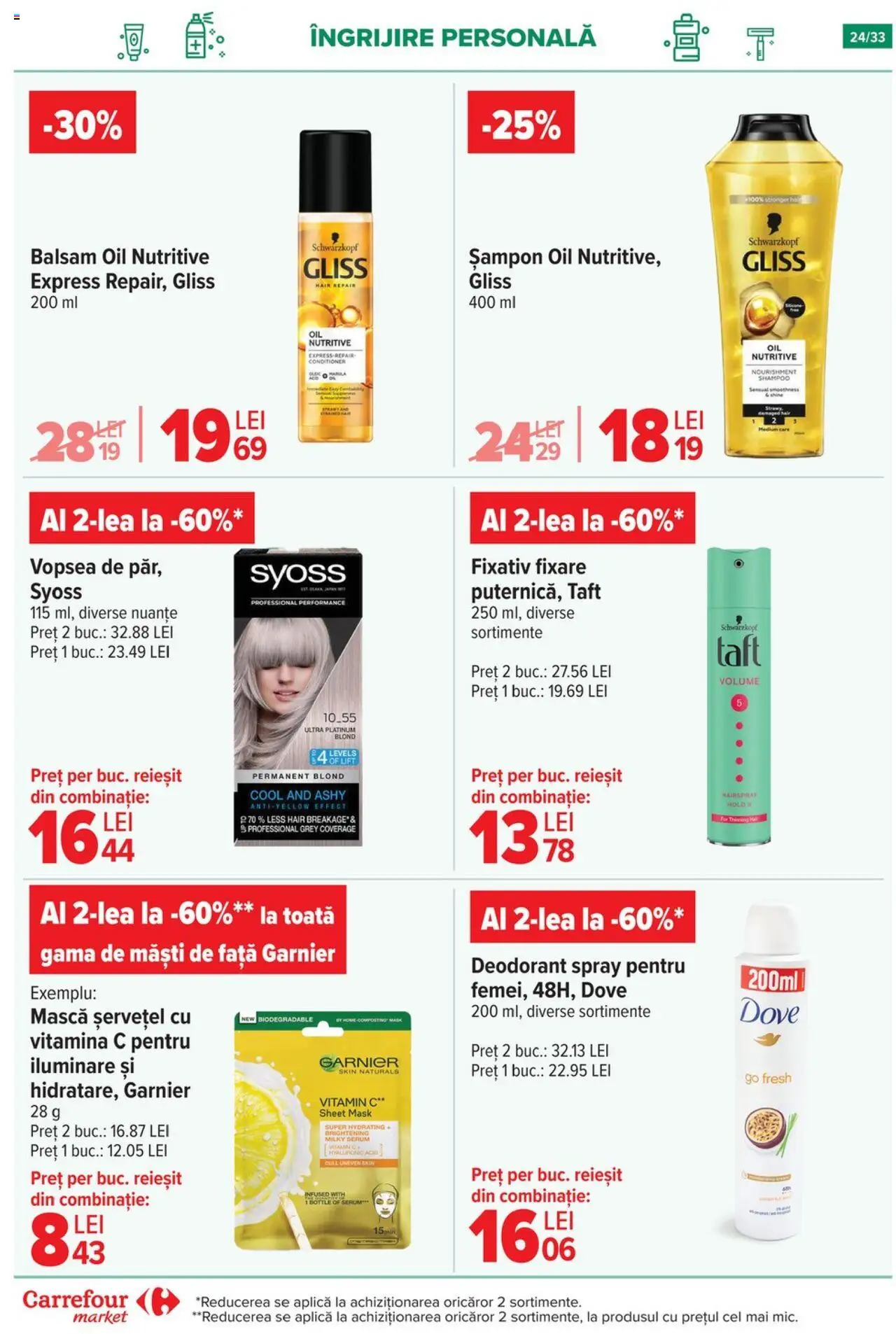 Noul catalog Carrefour – valabil de la 01.10.2025 | Pagină: 25 | Produse: Serum, Vopsea, Balsam, Deodorant
