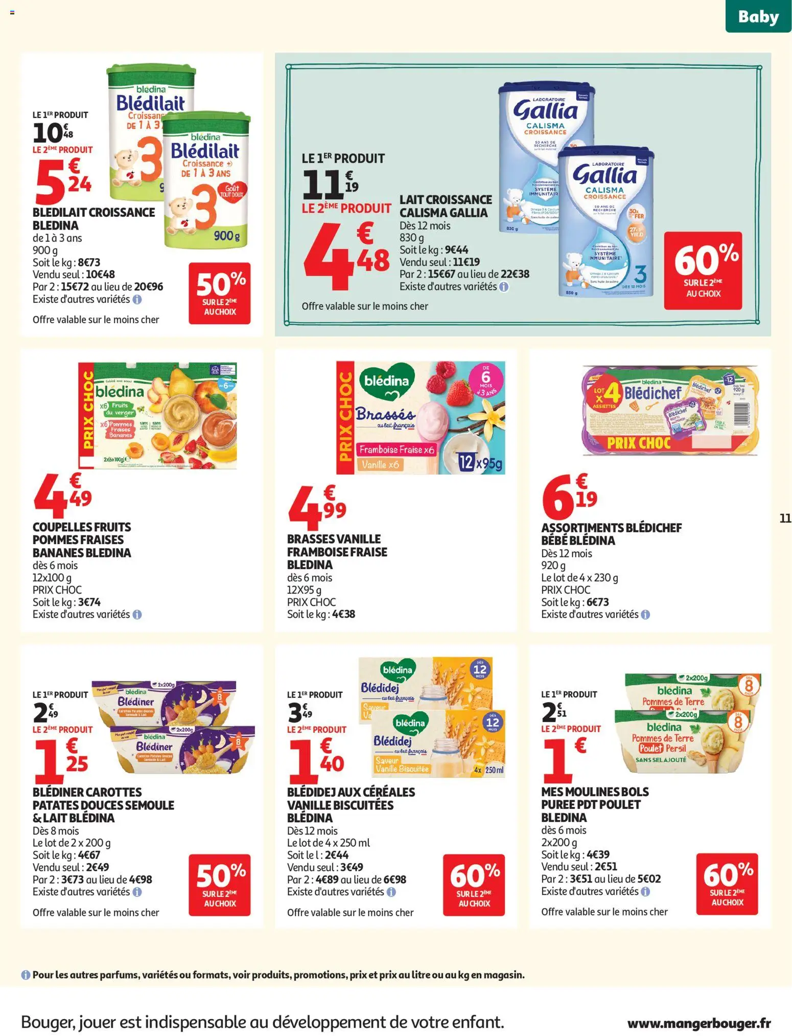 {H1} | Page: 11 | Produits: Sel, Pommes, Bananes, Céréales