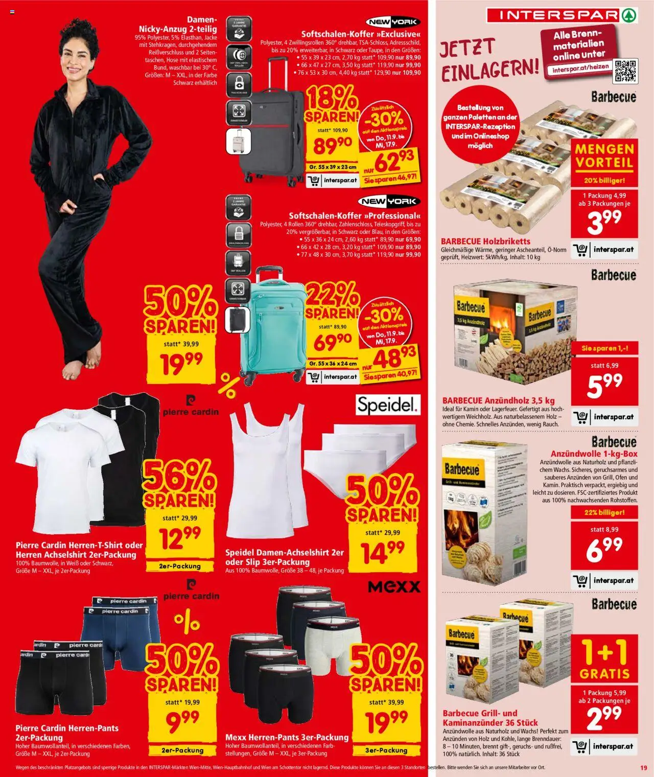 Interspar Flugblatt - Wien gültig ab 11.09.2025 | Seite: 19 | Produkte: Jacke, Hose, Slip, Ofen