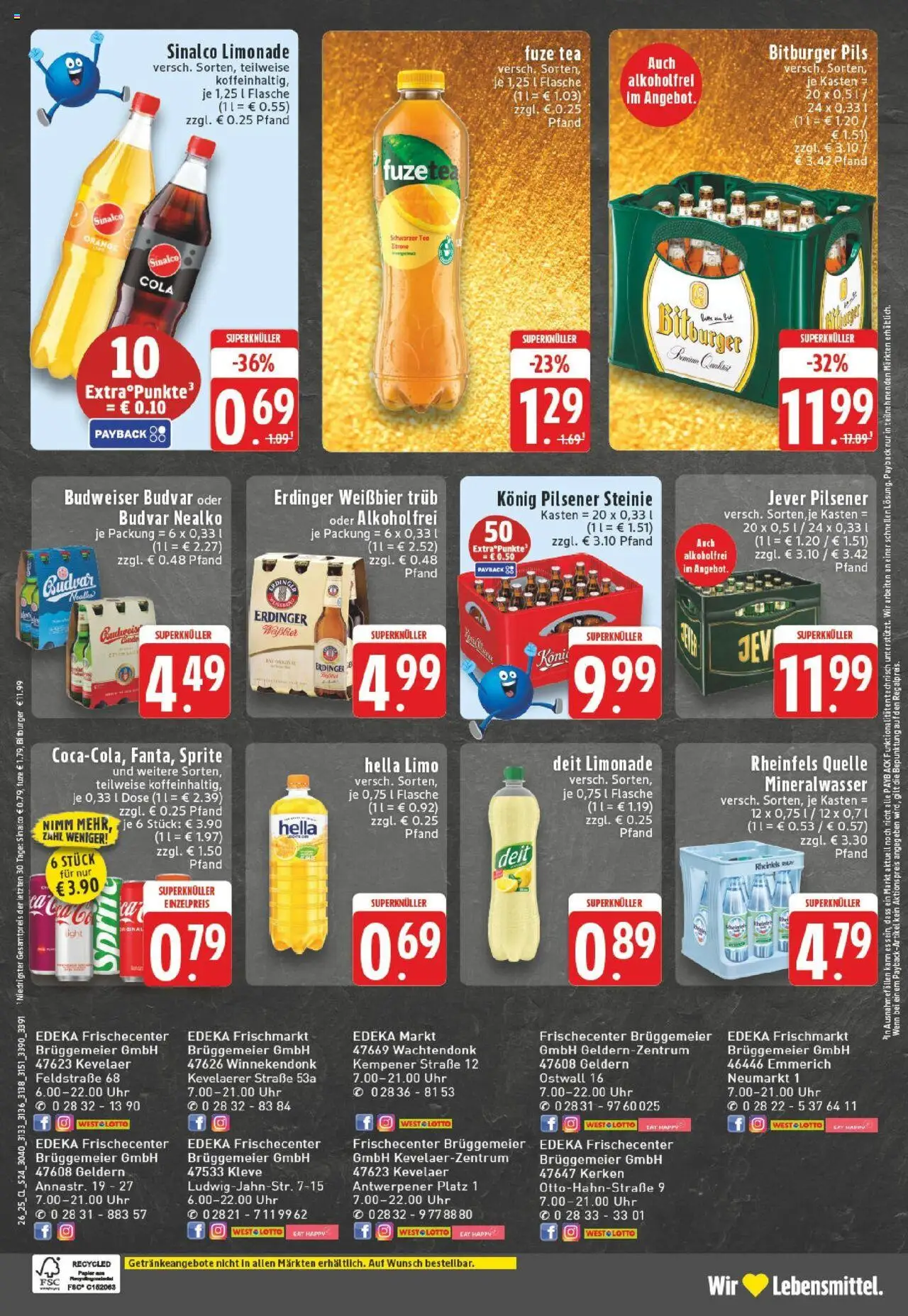 Edeka prospekt Kevelaer	 - gültig ab dem 22.06.2025 | Seite: 24 | Produkte: Sinalco, Cola, Weißbier, Limonade