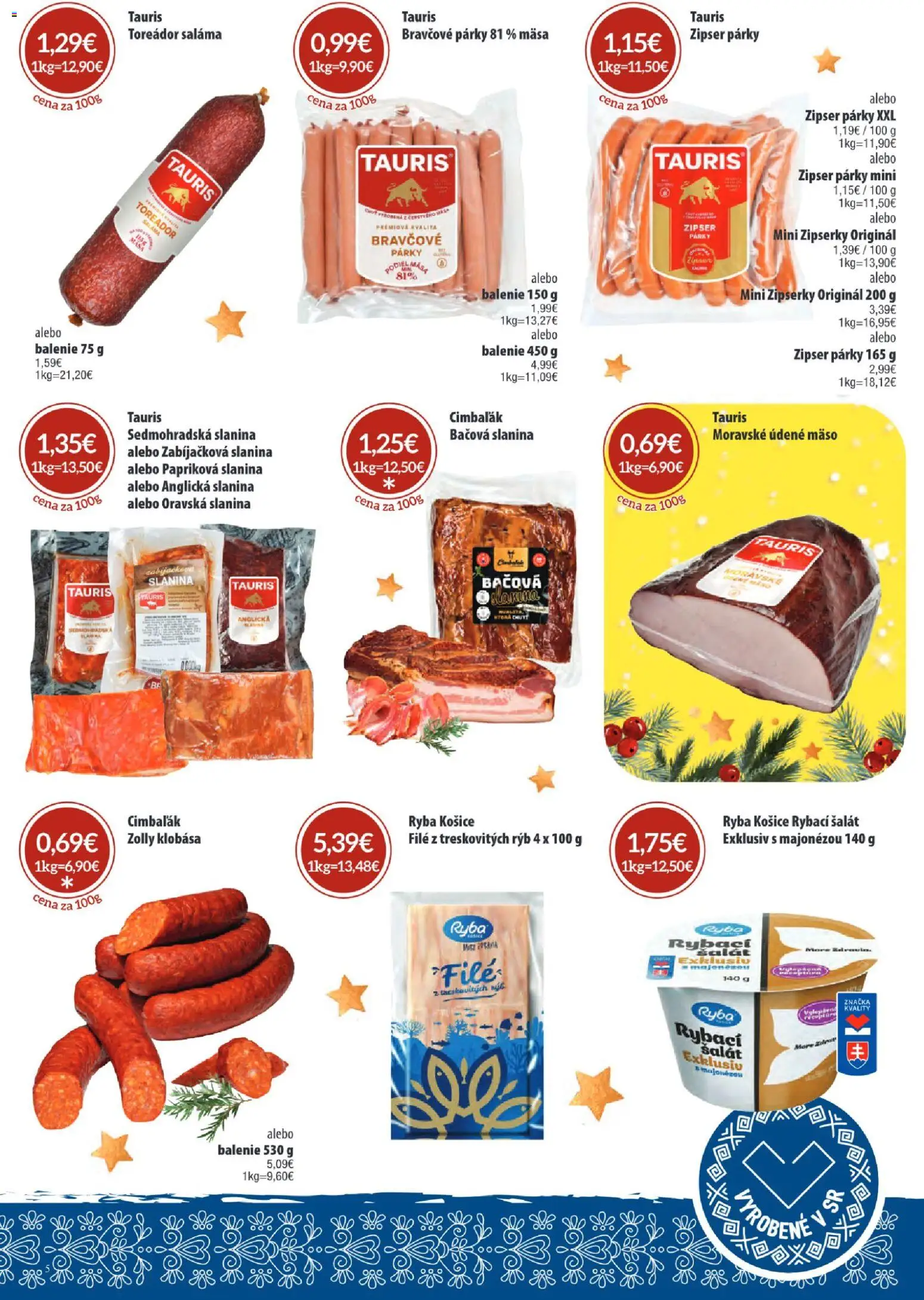 Nové Sintra akcie – leták je platný od 15.12.2025 | Strana: 5 | Produkty: Saláma, Šalát, Šál, Párky