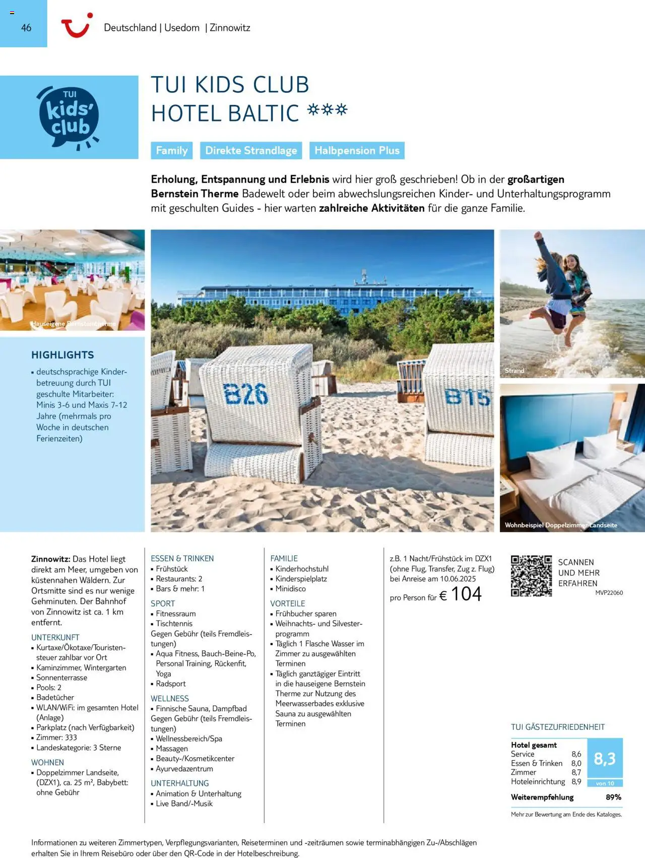 Aida - Urlaub mit eigener Anreise 2025/26 – gültig ab 01.11.2024 | Seite: 46 | Produkte: Babybett, Wasser