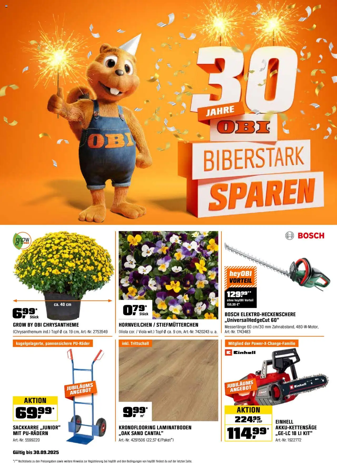 OBI Flugblatt gültig ab 01.09.2025 | Seite: 1