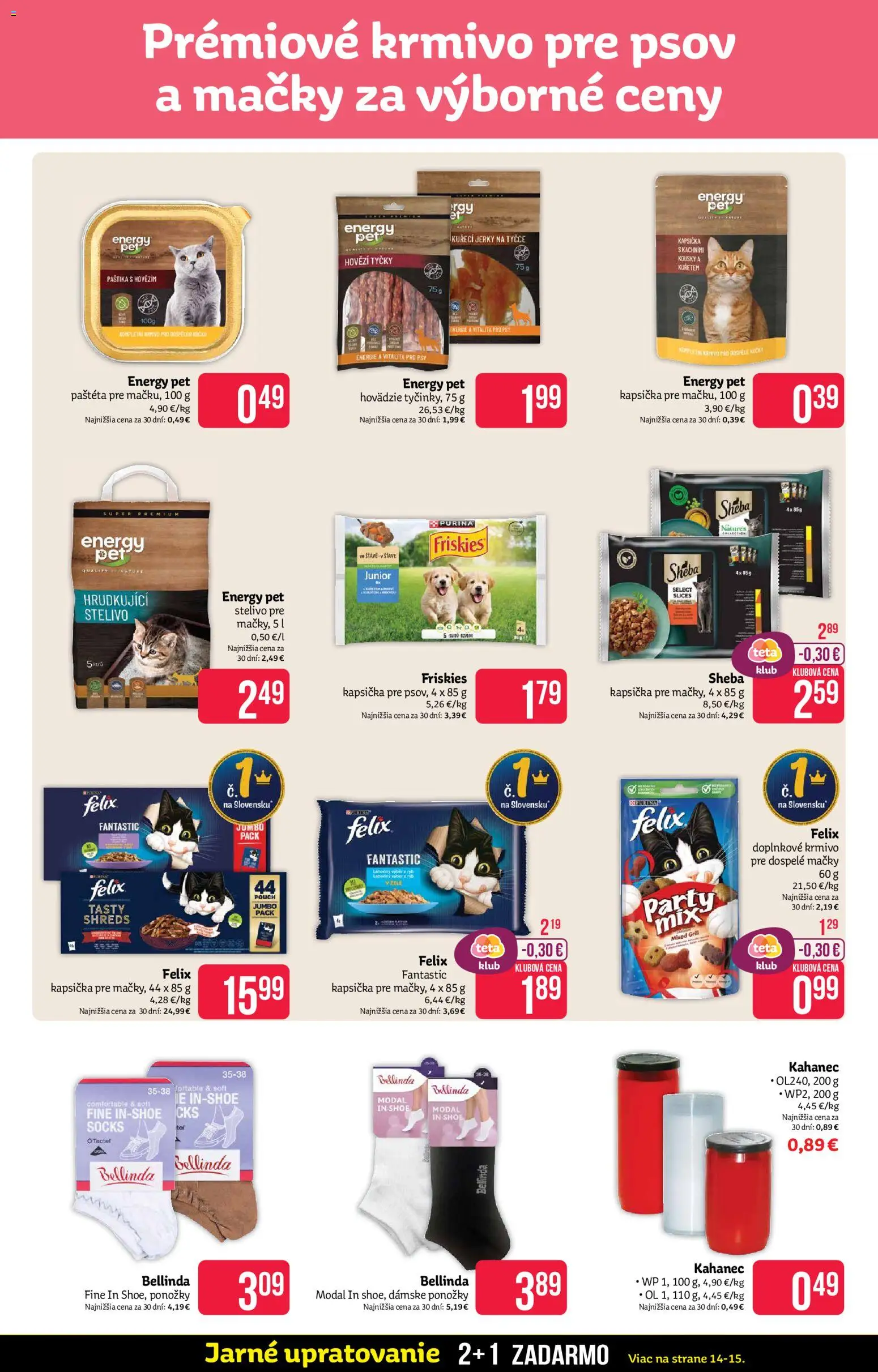 Nové Teta drogerie akcie – leták je platný od 13.04.2026 | Strana: 12 | Produkty: Felix, Friskies, Ponožky