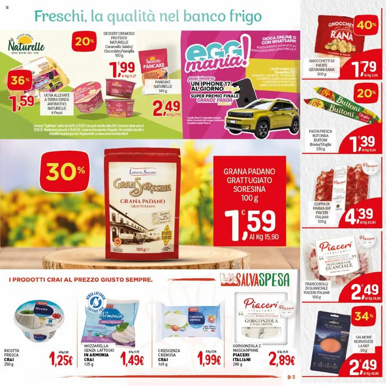 Volantino CRAI del 16.10.2025 | Pagina: 11 | Prodotti: Miele, Gnocchetti, Guanciale, Terra