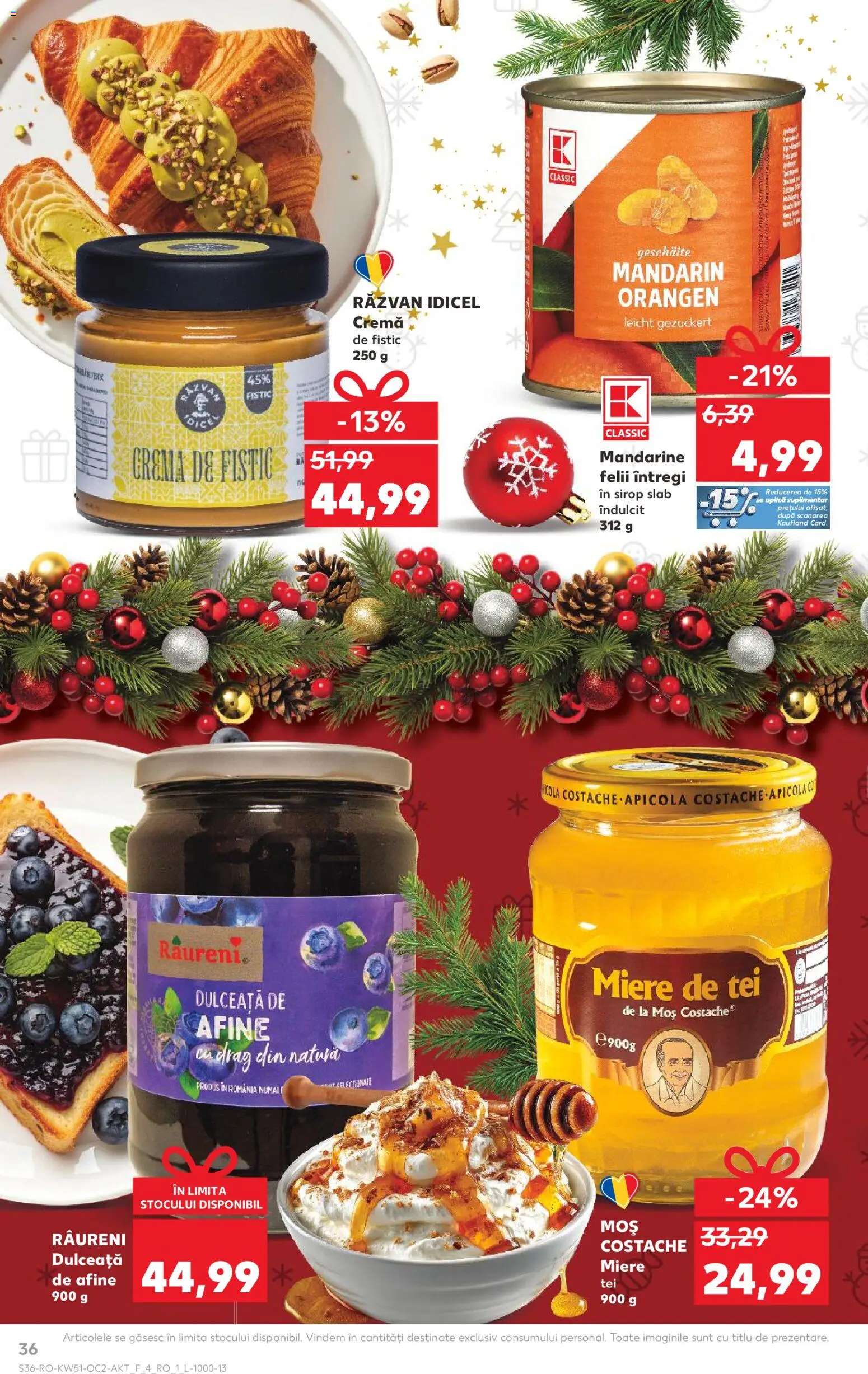 Kaufland RO akciós ujság - amely érvényes a következő dátumtól: 17.12.2025 | Oldal: 36 | Termékek: Mandarin