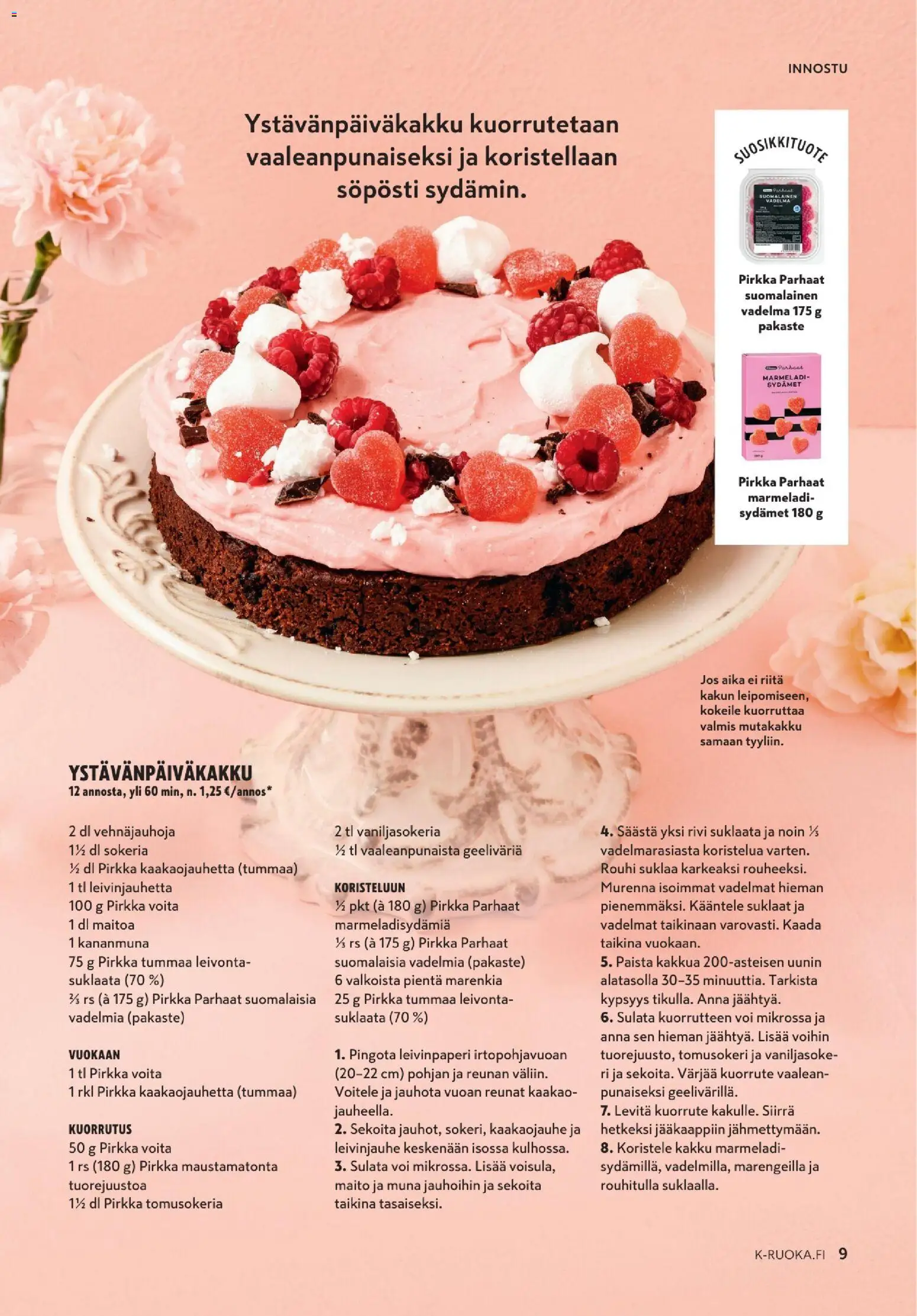 K-Market - K-Ruoka – voimassa 04.02.2026 alkaen | Sivu: 9 | Tuotteet: Pampers, Vadelmat, Voi, Suklaa