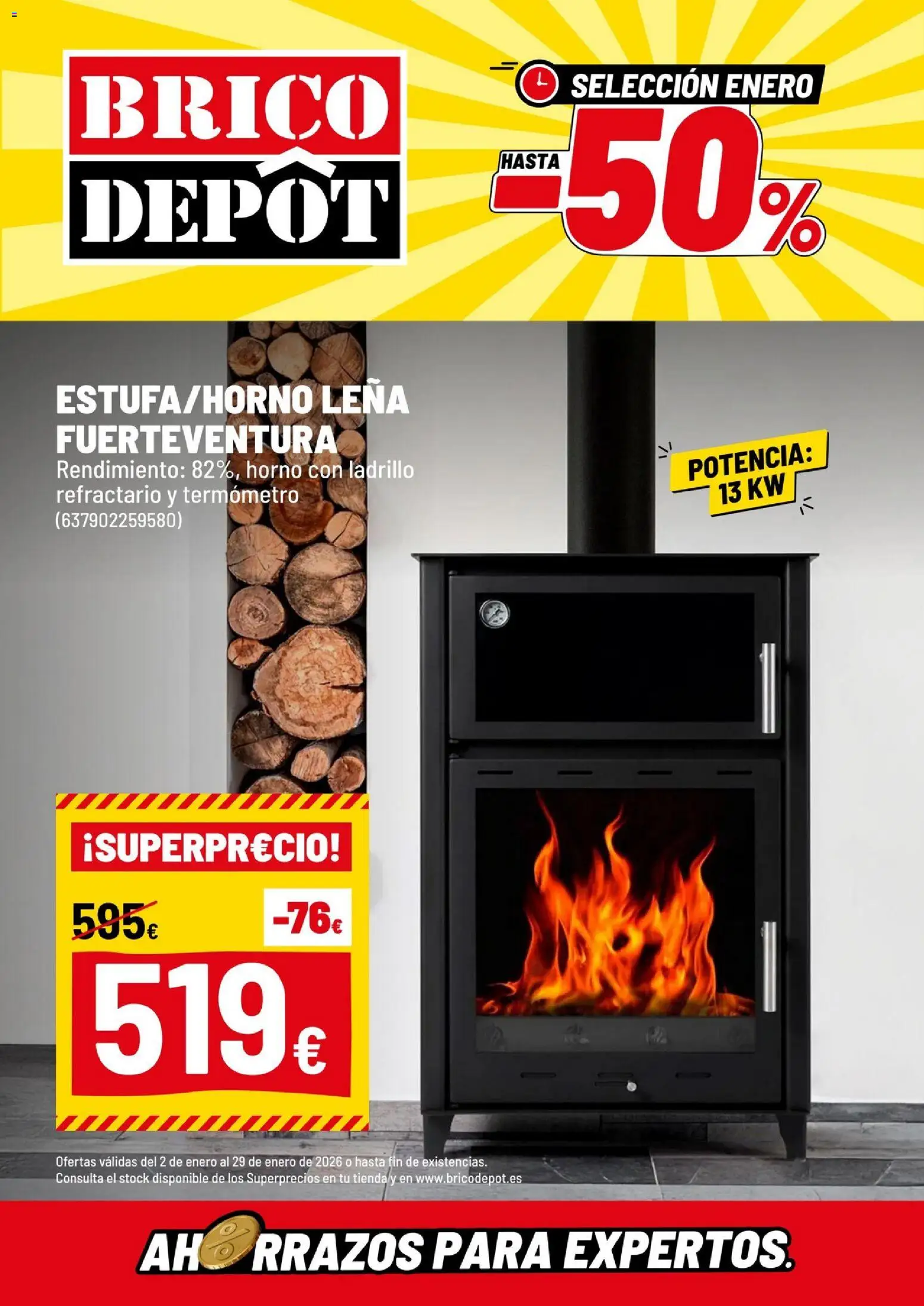 Brico Depôt folleto │ válido desde el 02.01.2026 | Página: 1 | Productos: Horno, Termómetro