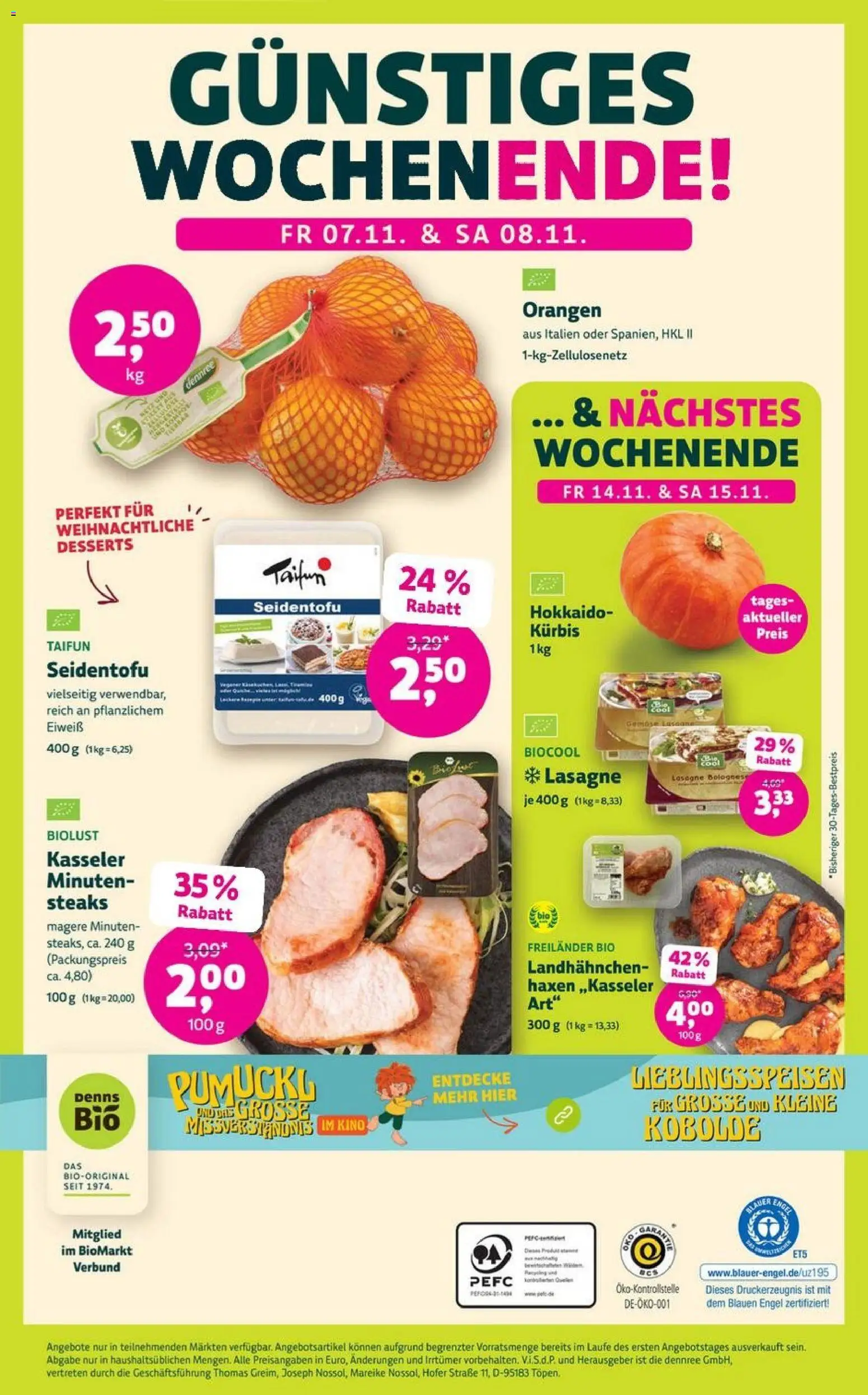Denns BioMarkt Angebote – gültig ab 05.11.2025 | Seite: 12 | Produkte: Orangen, Kürbis